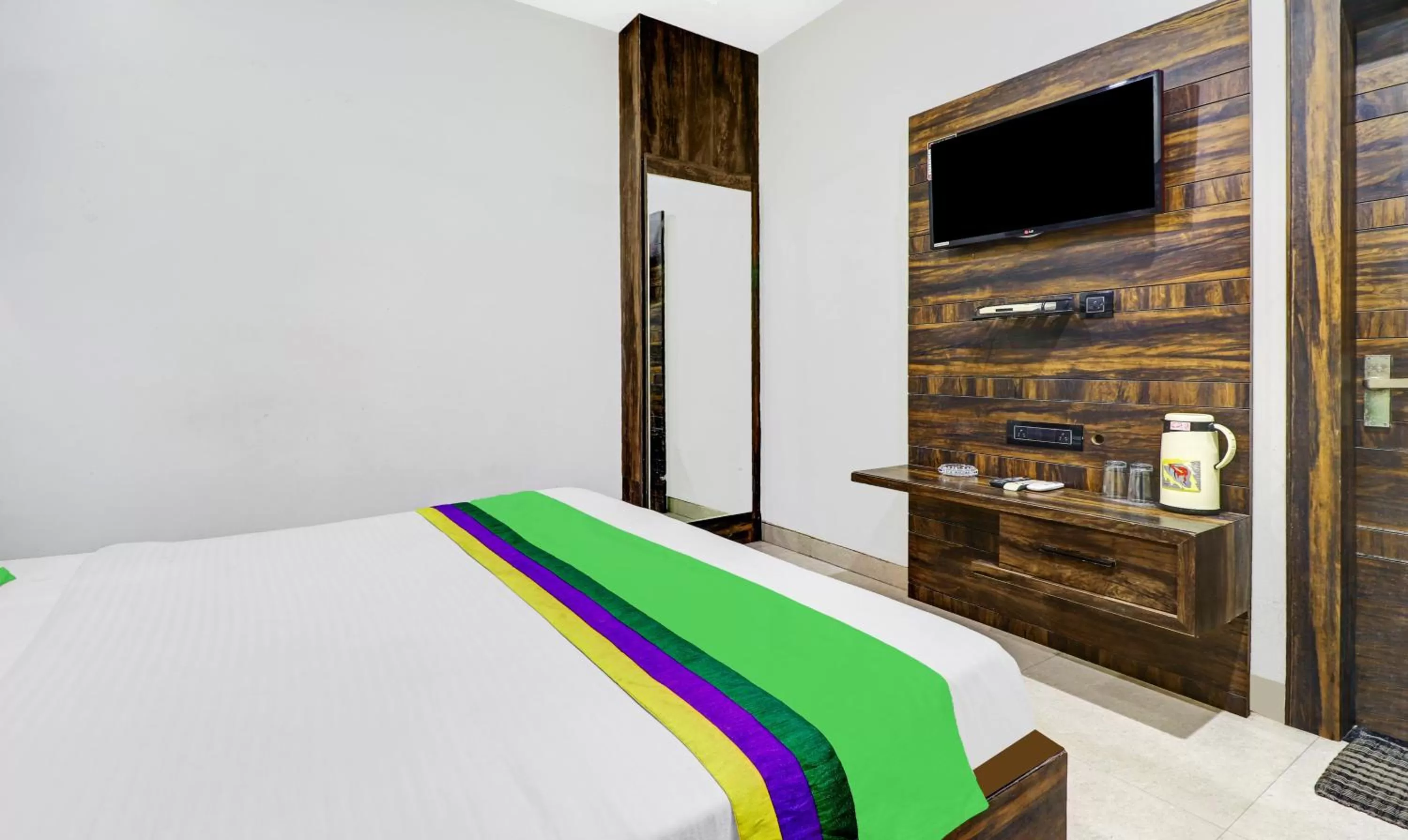 Bedroom, Bed in Itsy By Treebo - Anjali Mahal 500 Mtrs From Mathura Railway Station