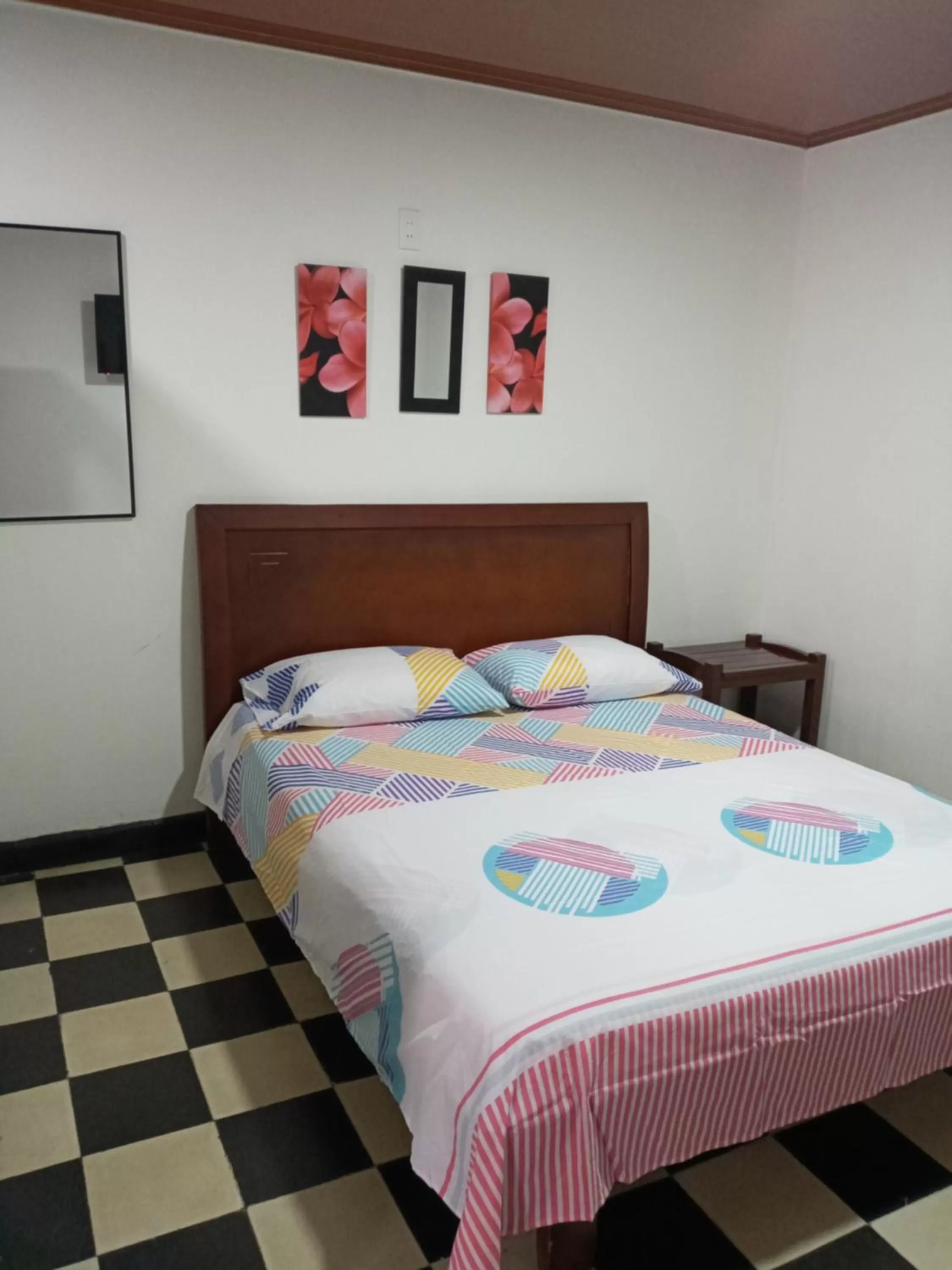 Bed in Hospedaje Santa Bárbara