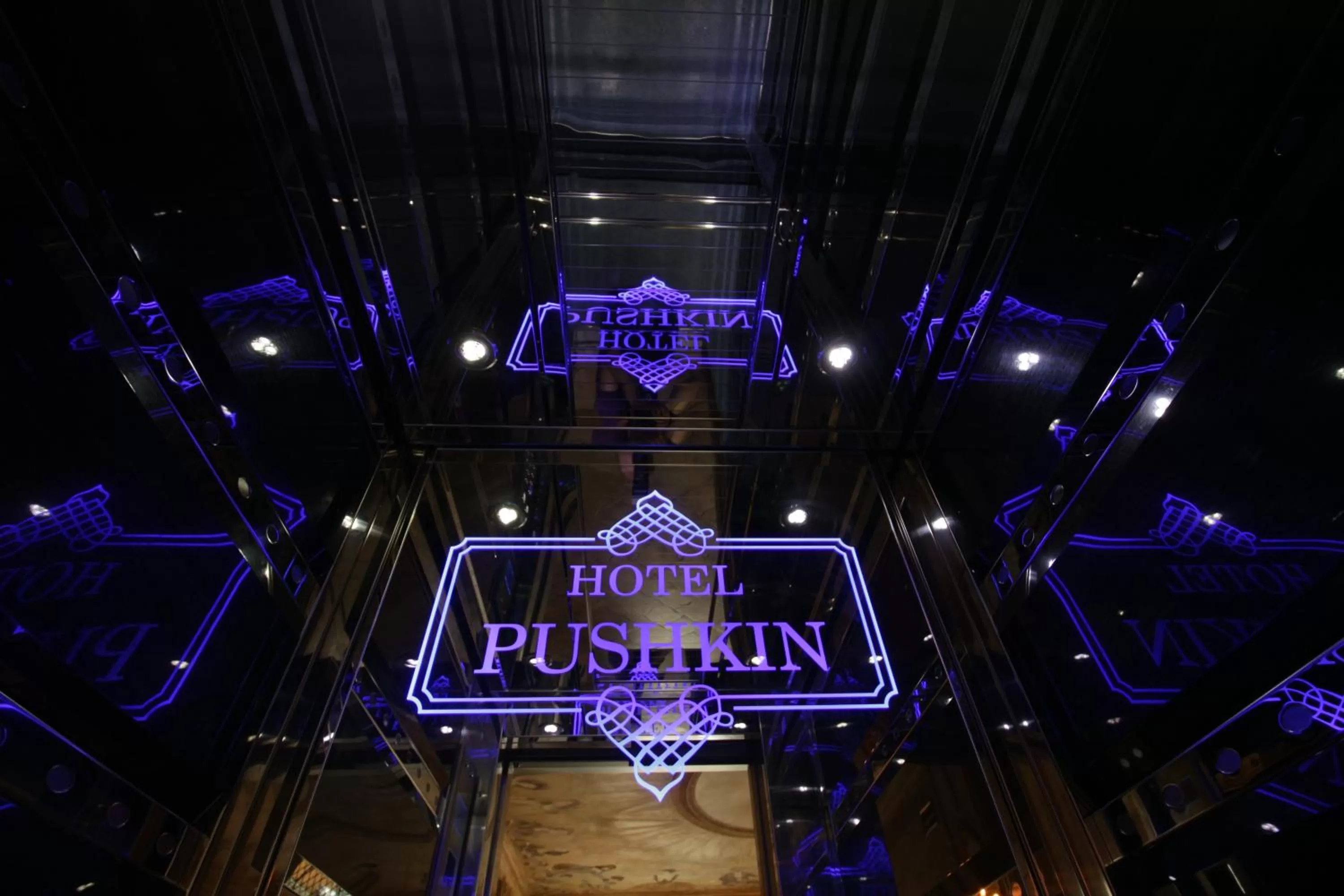 Lobby or reception in Hotel Pushkin