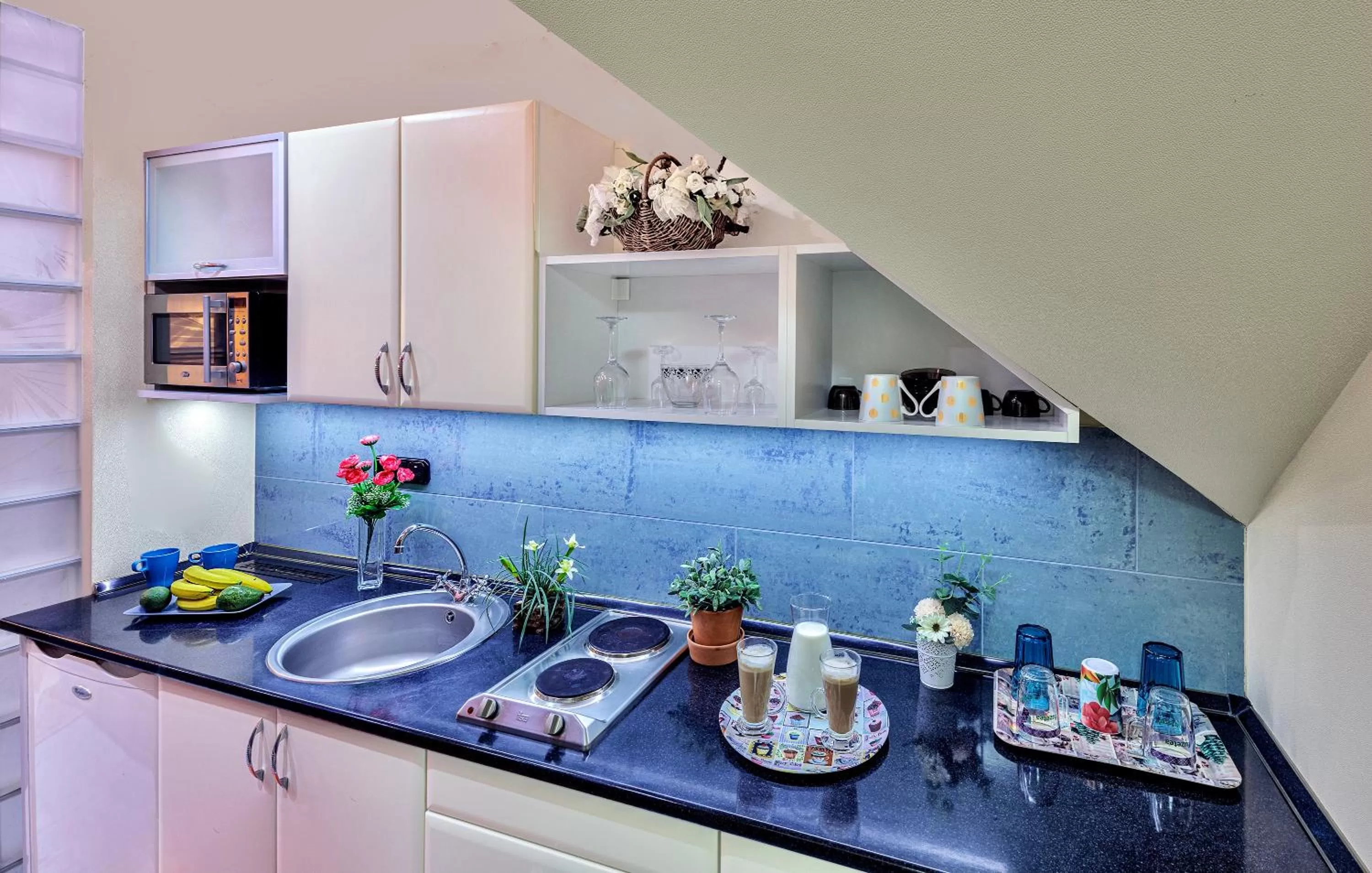 Kitchen or kitchenette in Vintiamo Apartmanok