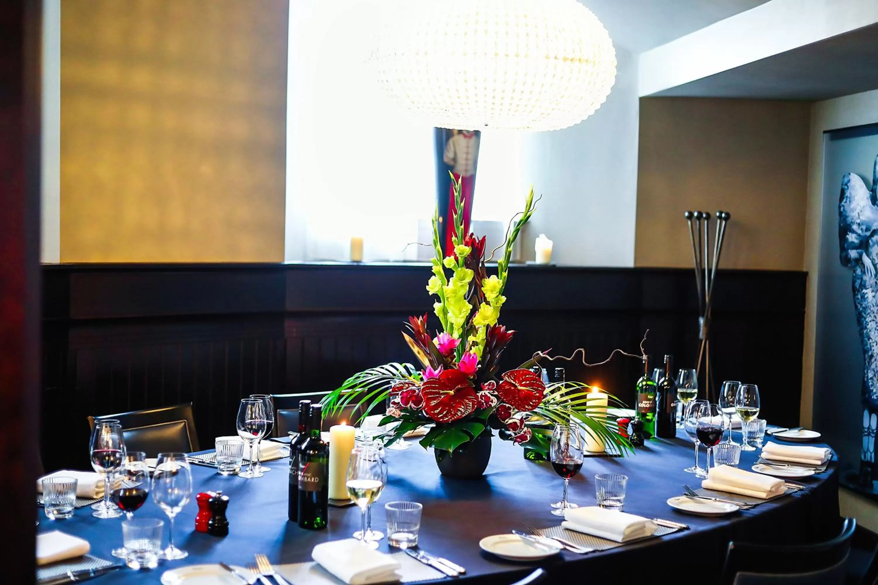Dining area in Malmaison Hotel Leeds