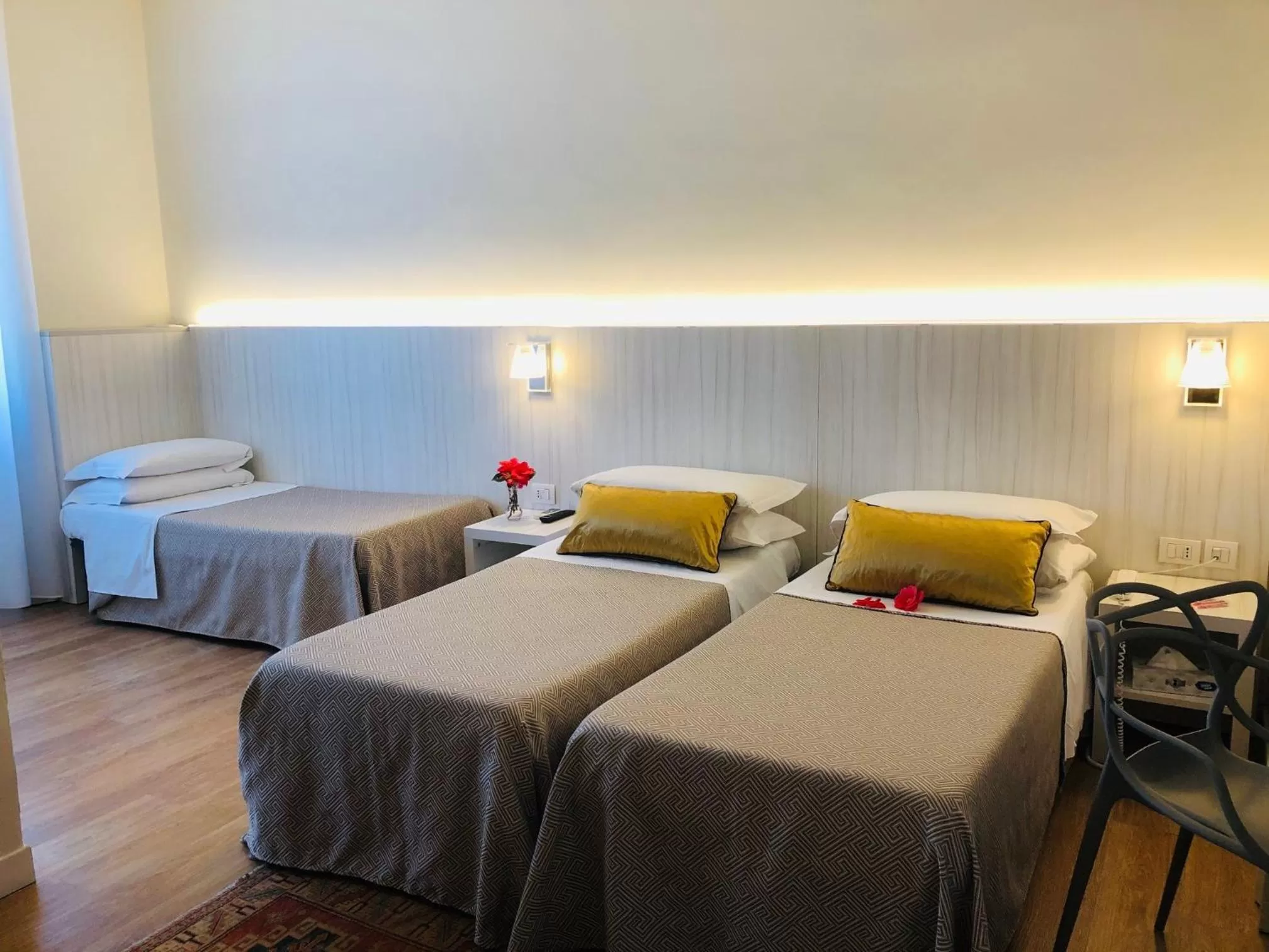 Bed in Hotel La Nuova Rotaia