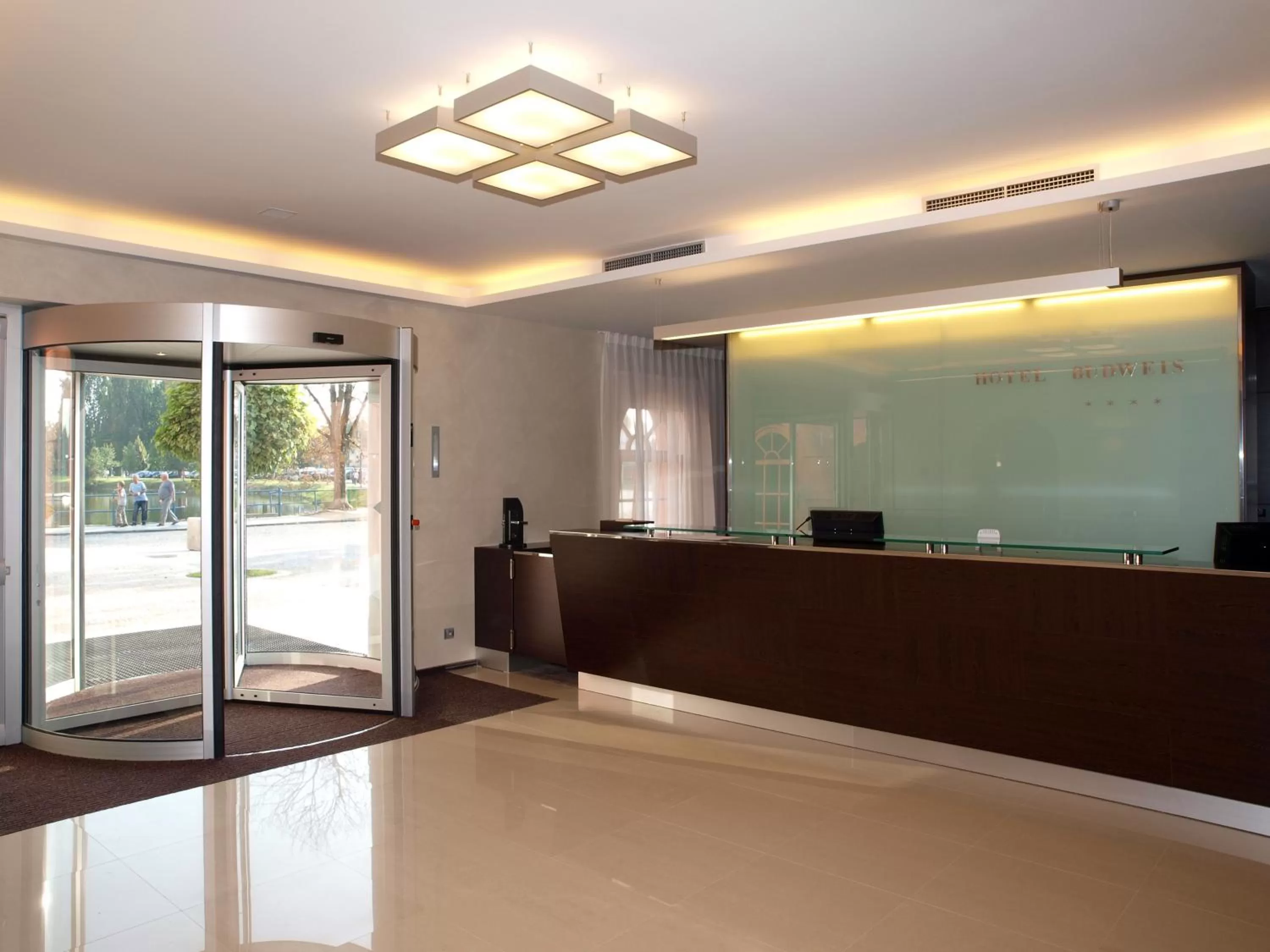Lobby or reception in Hotel Budweis