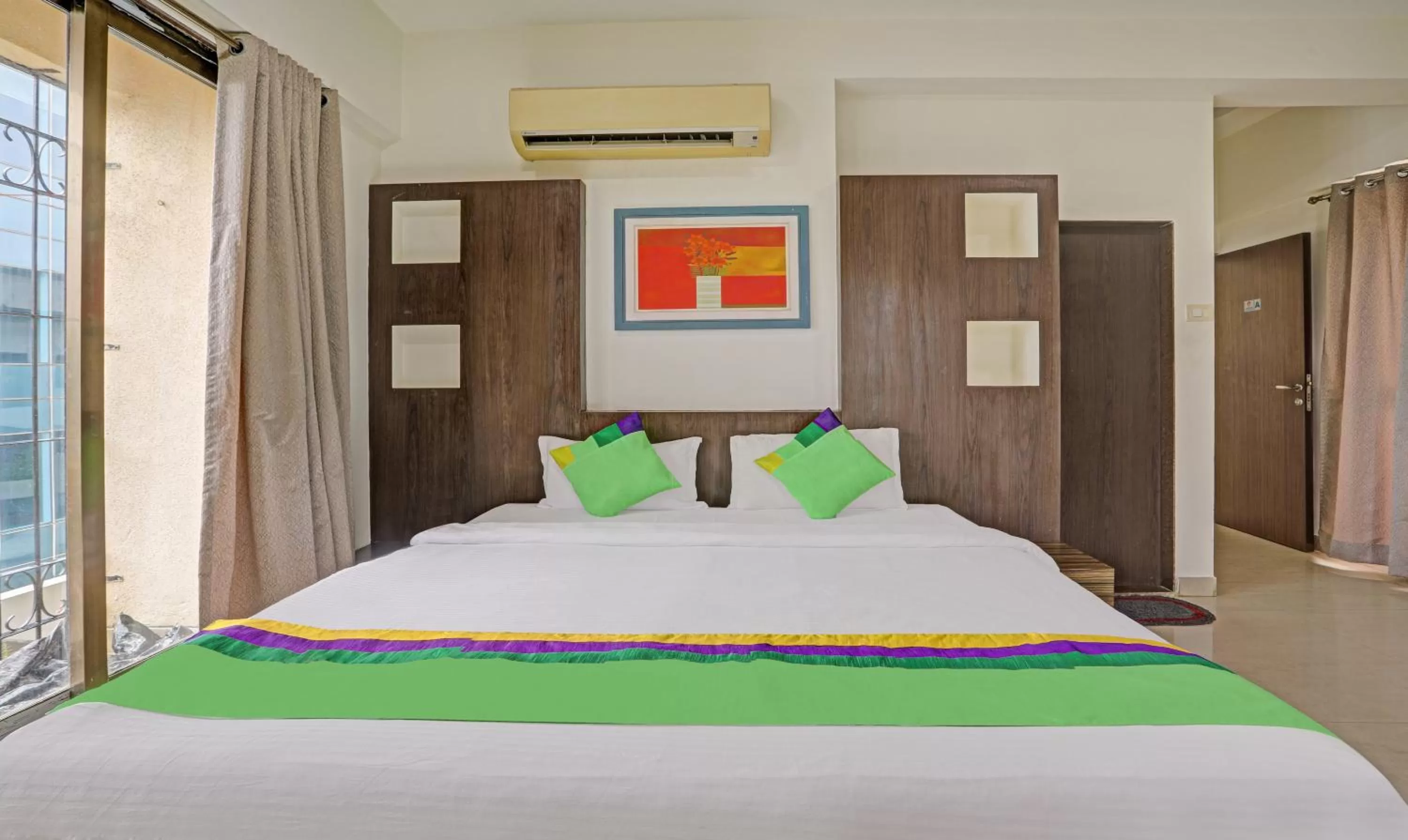 Bed in Treebo Trend Welcome Apartments