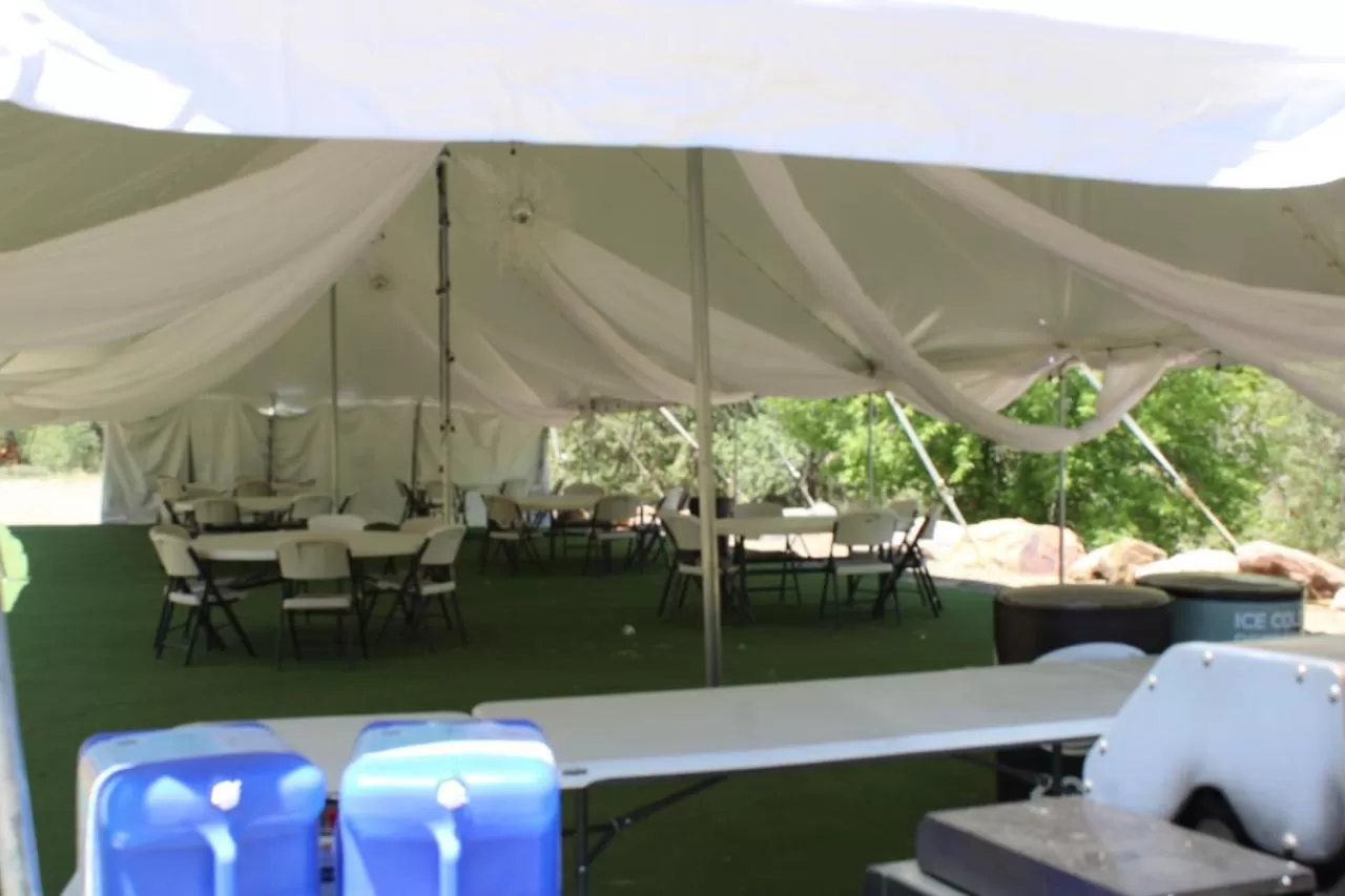 Patio in Creekside Lodge and Cabins