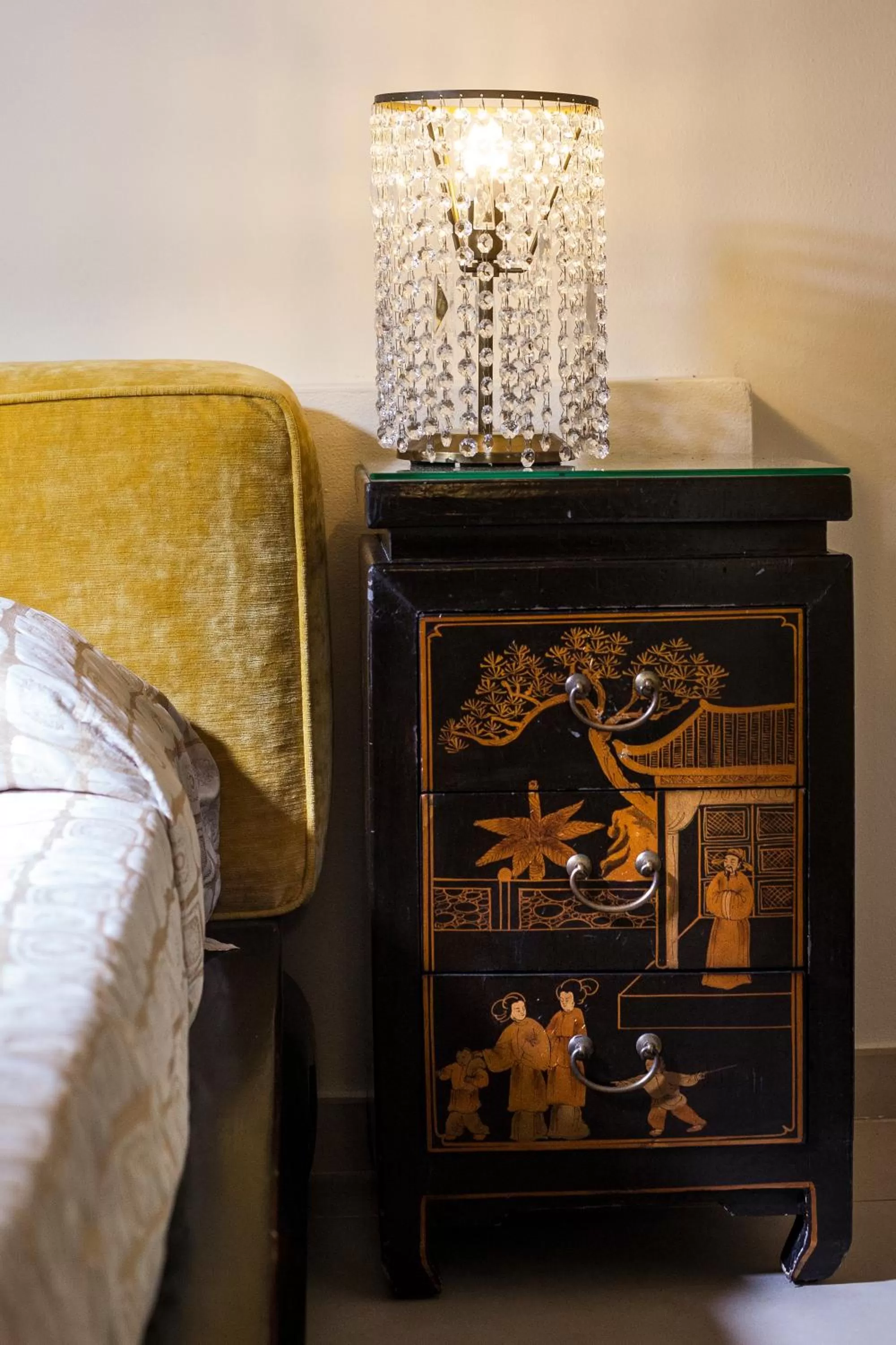 Decorative detail, Bed in La Villa Desenzano