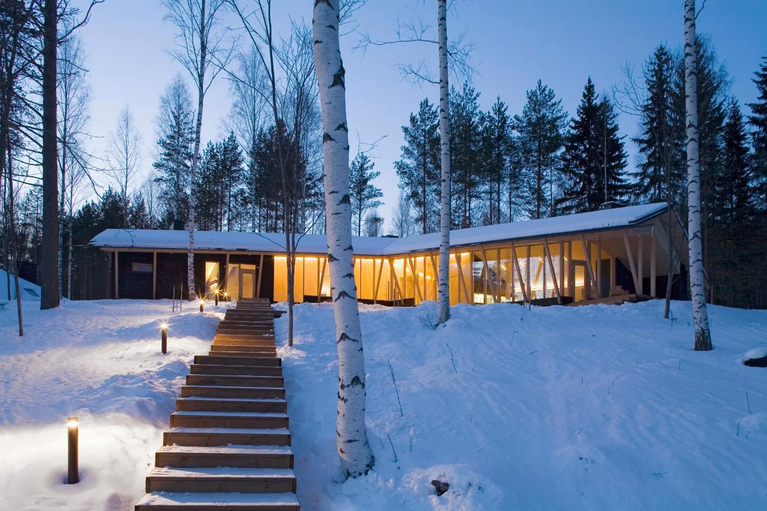 Property building, Winter in Saimaanranta Resort by Anttolanhovi