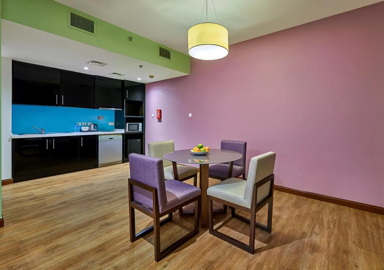 Kitchen or kitchenette in Ramada Hotel, Suites and Apartments by Wyndham Dubai JBR