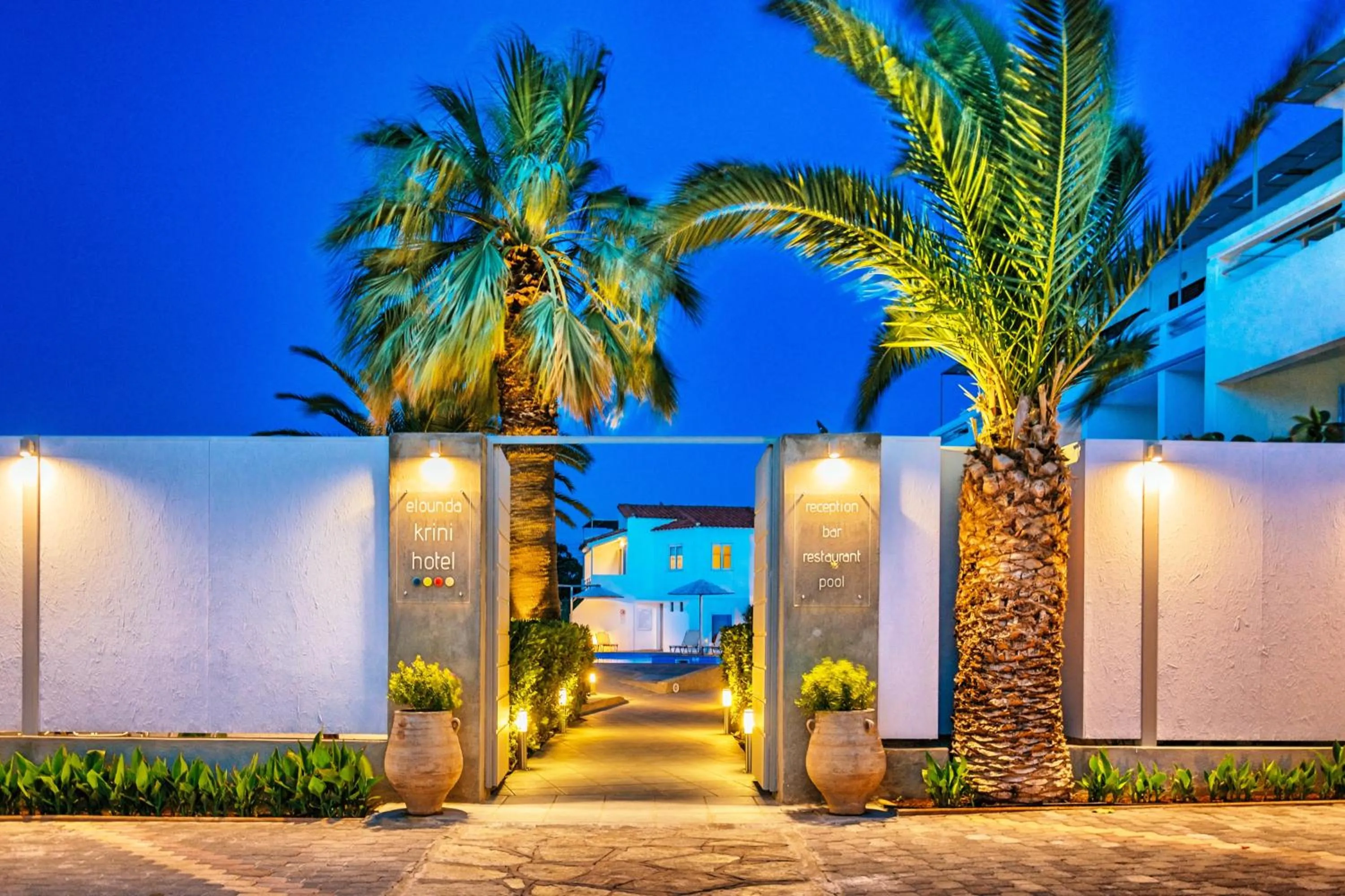 Facade/entrance in Elounda Krini Hotel