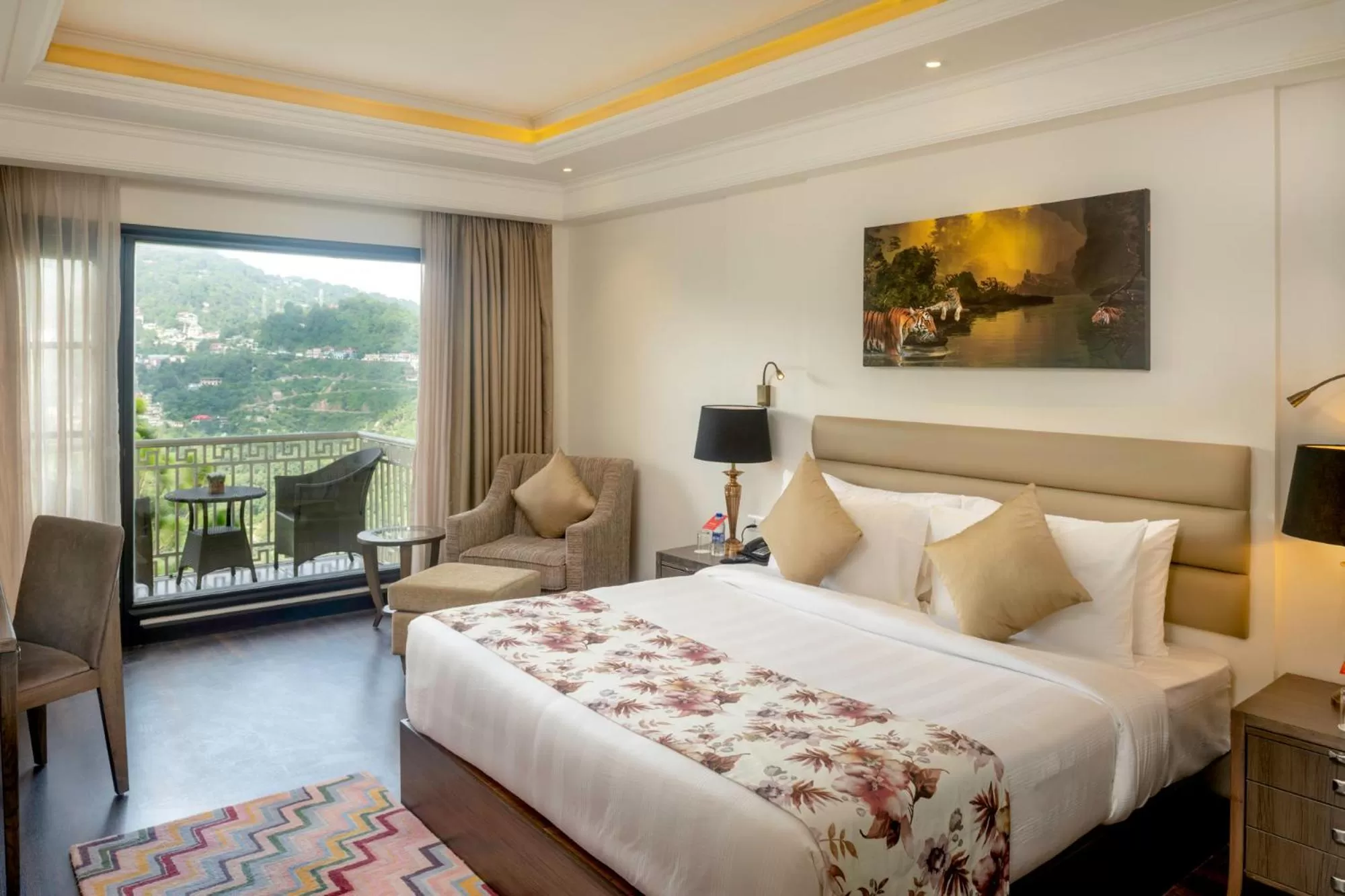 Bed in Ramada by Wyndham Kasauli
