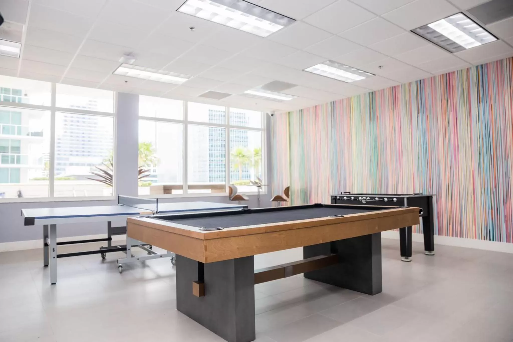 Game Room in Modern and Luxurious Brickell Studio