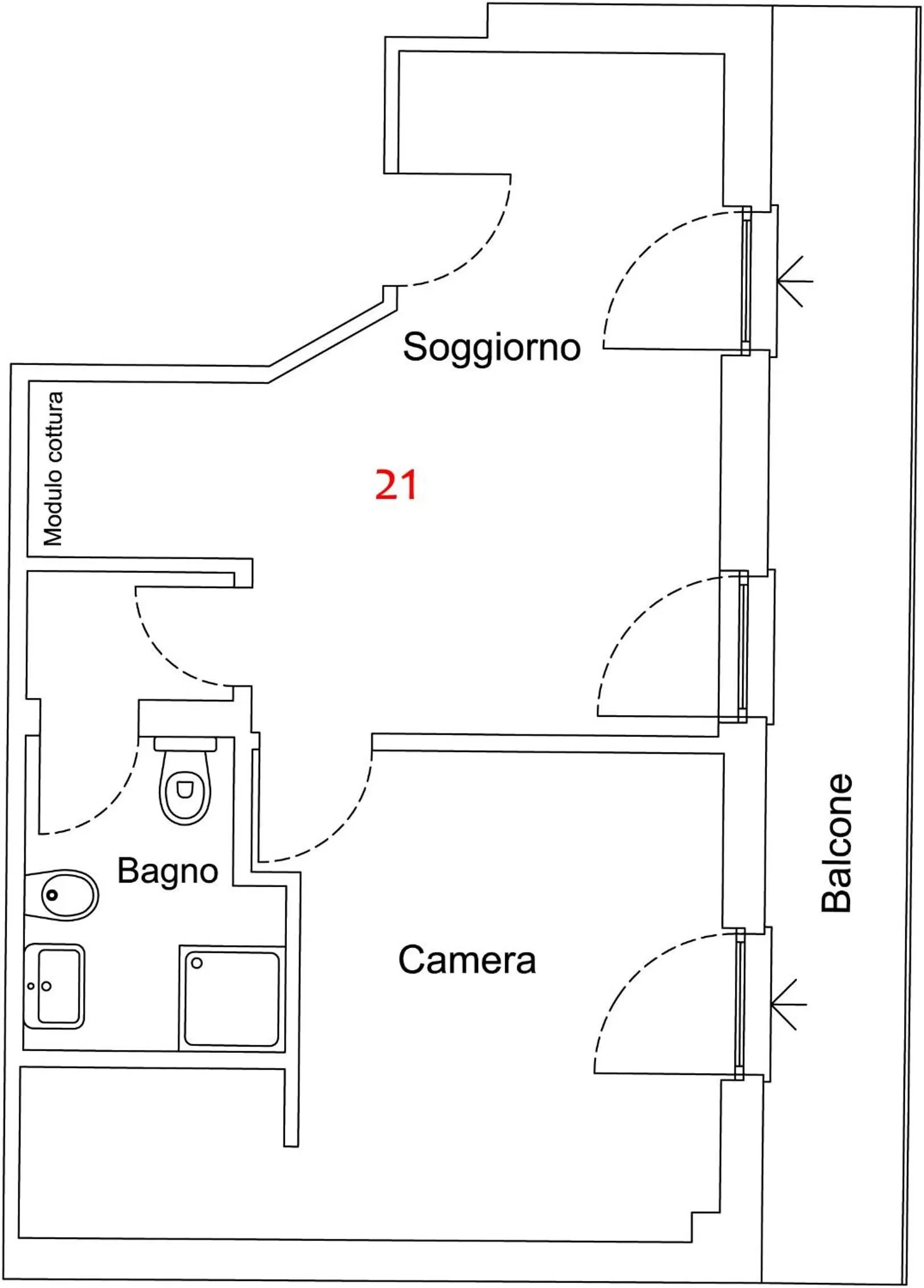 Floor plan in Apartment Lake Maggiore - ITALIA