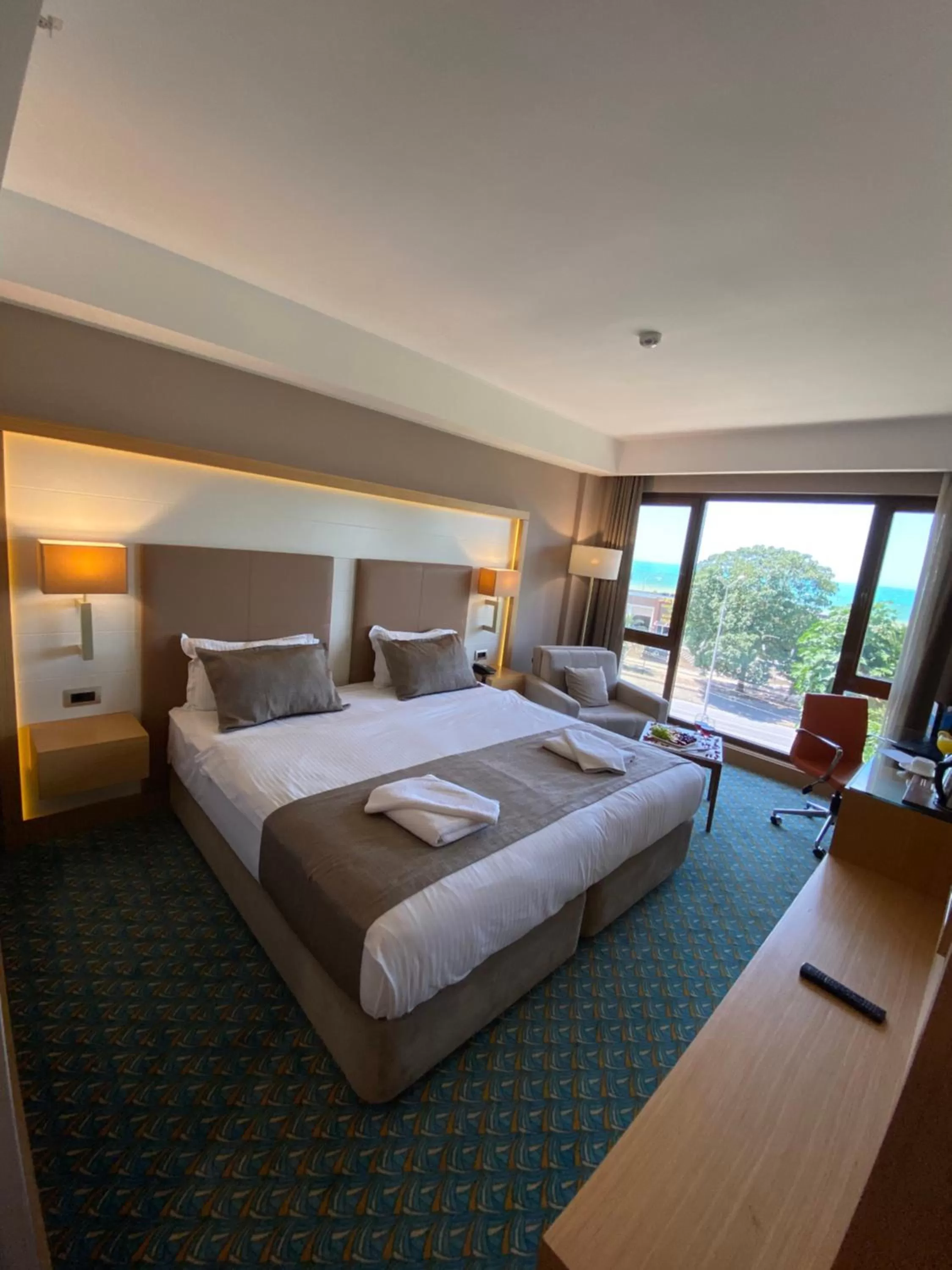 Bed in Blue Sea Hotel