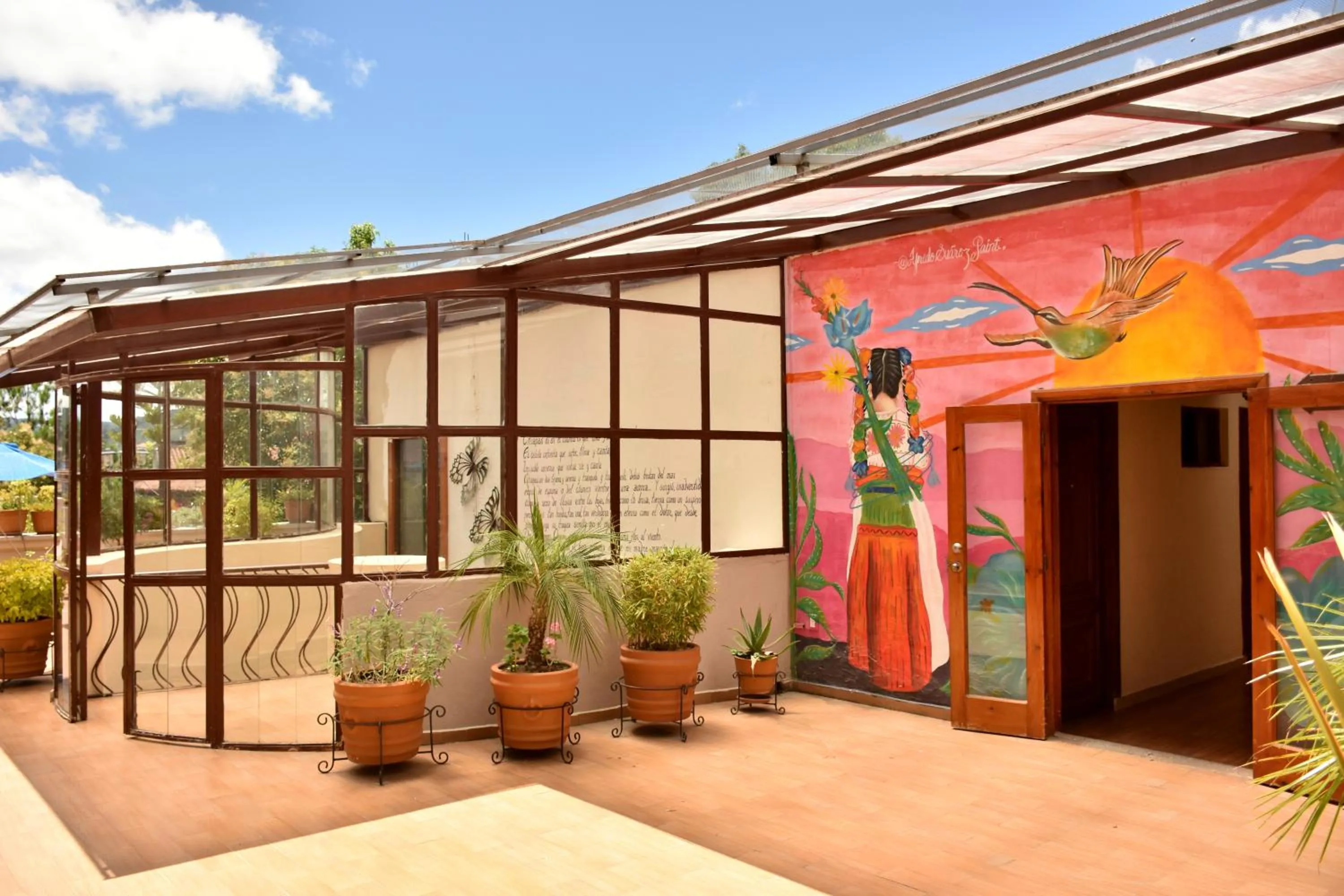 Garden view in Hotel Mansion Del Valle
