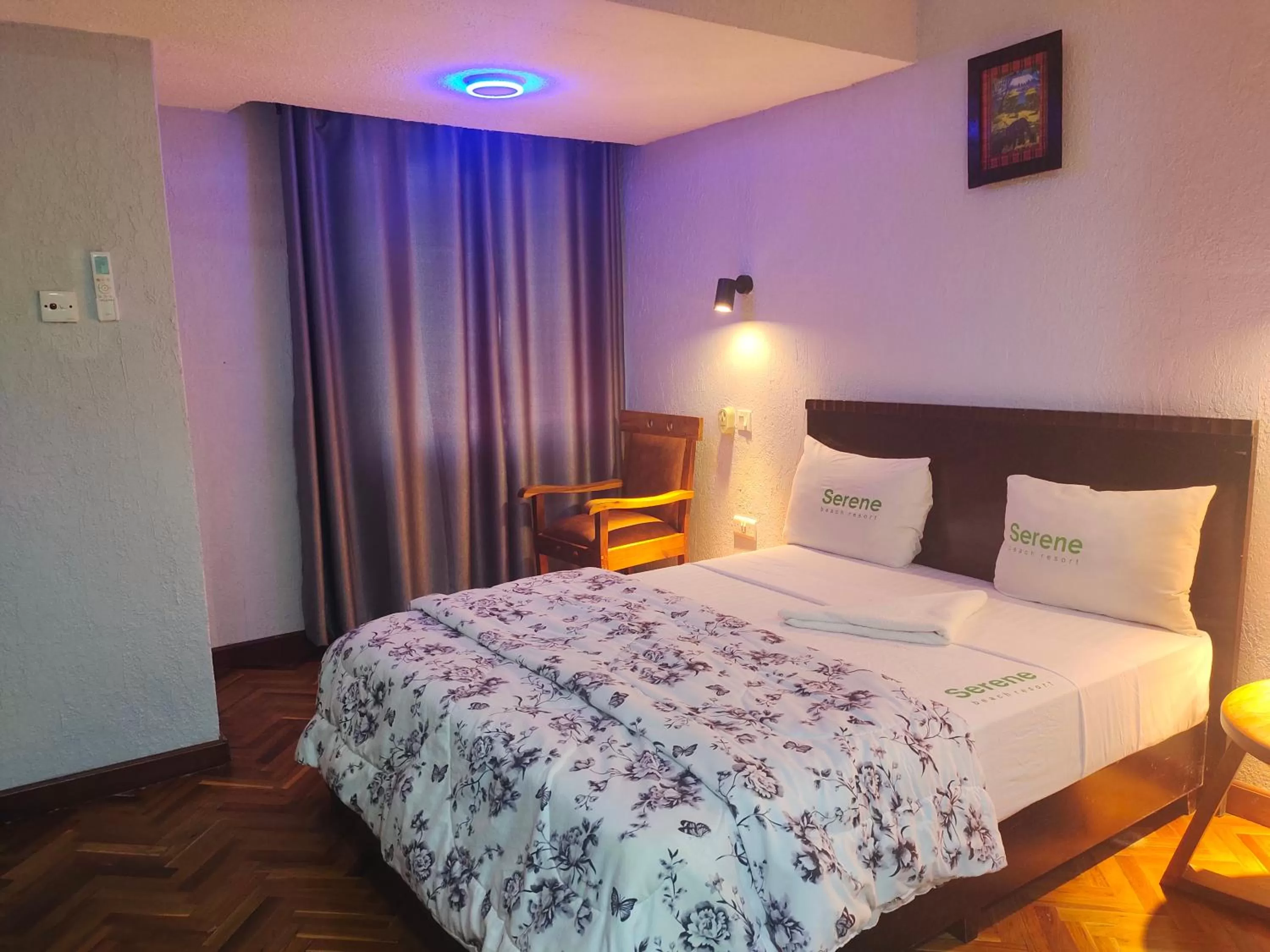 Bed in Serene Beach Resort