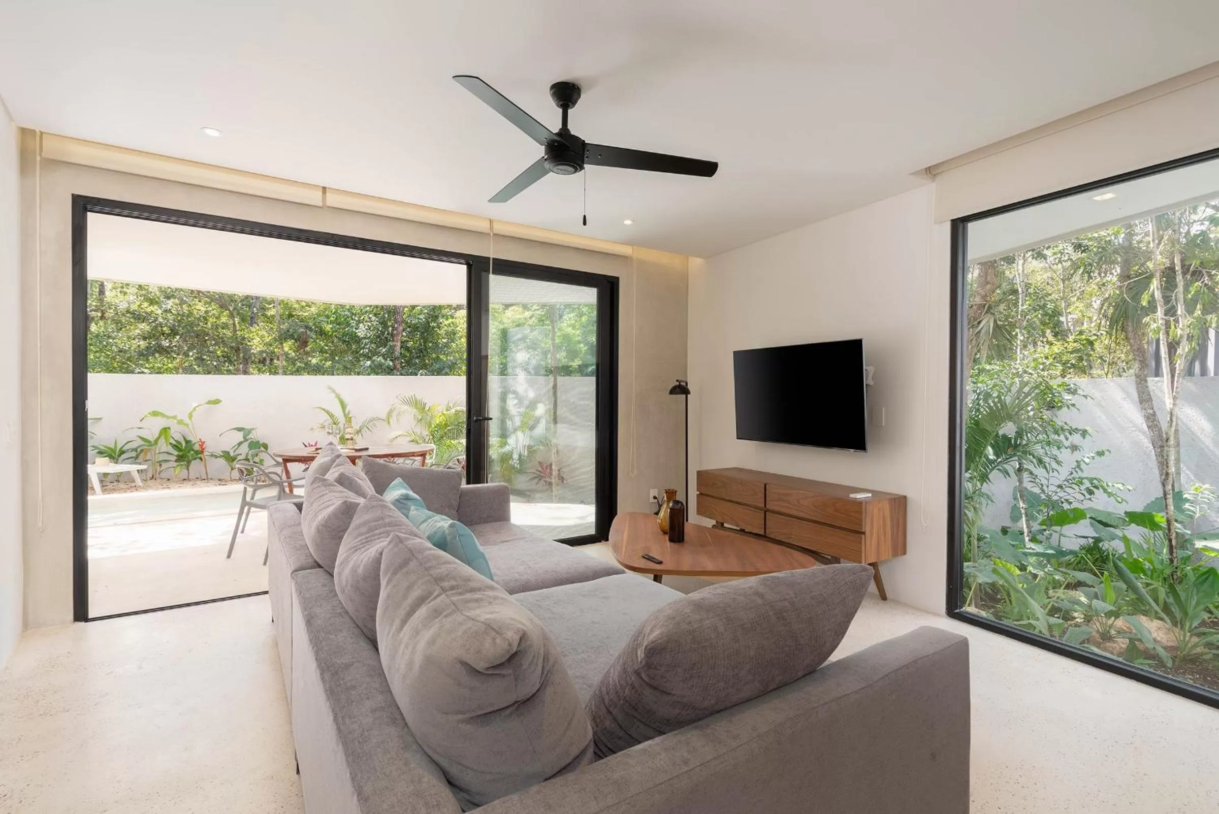 Living room, Seating Area in Suites at TreeTops Tulum