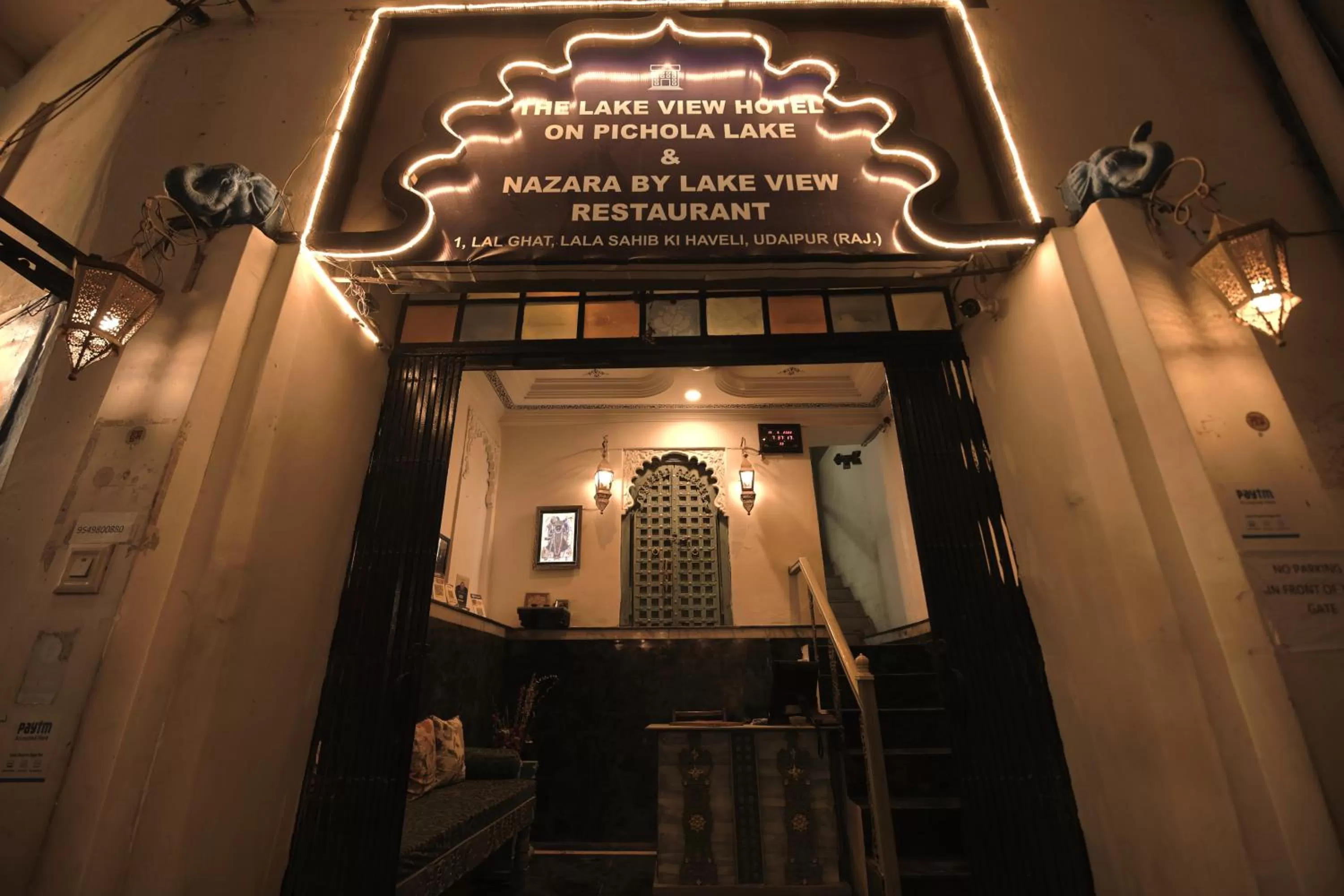 Facade/entrance in The Lake View Hotel- On Lake Pichola