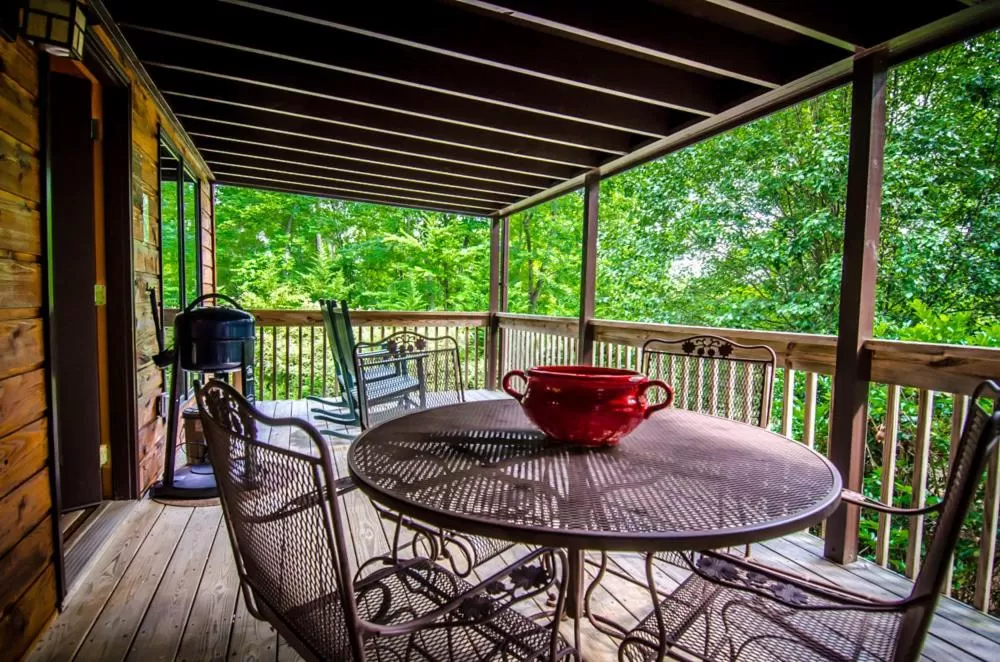 BBQ facilities, Balcony/Terrace in Asheville Cabins of Willow Winds