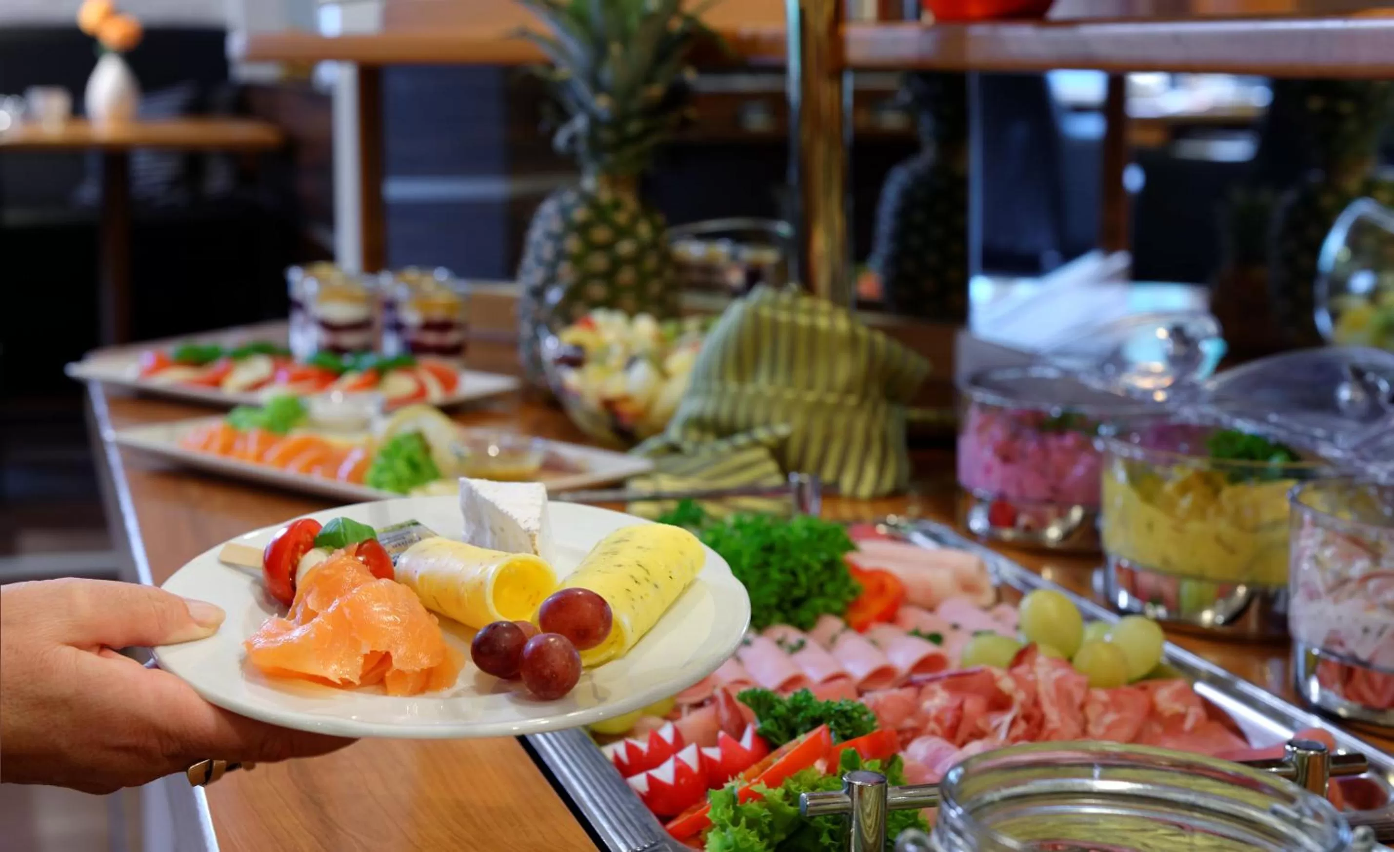 Buffet breakfast in Trend Hotel