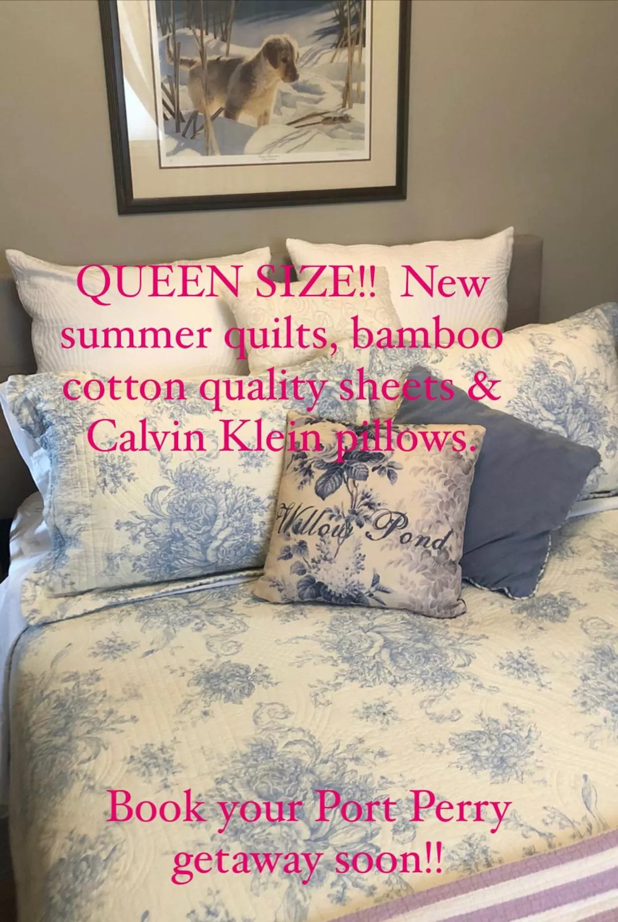 Bed in Willow Pond Satellite B&B