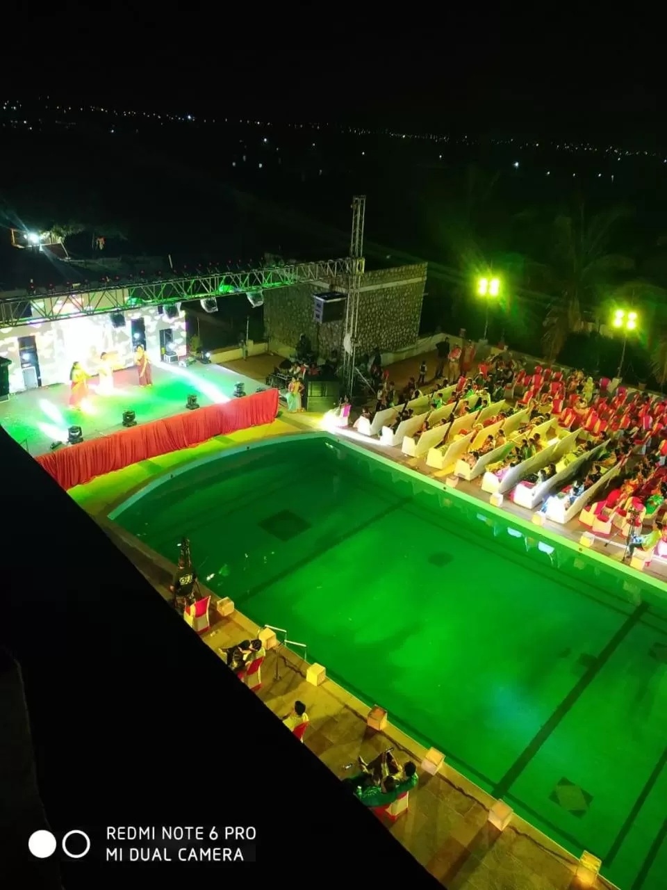 Swimming pool in Kanthi Resorts Badami