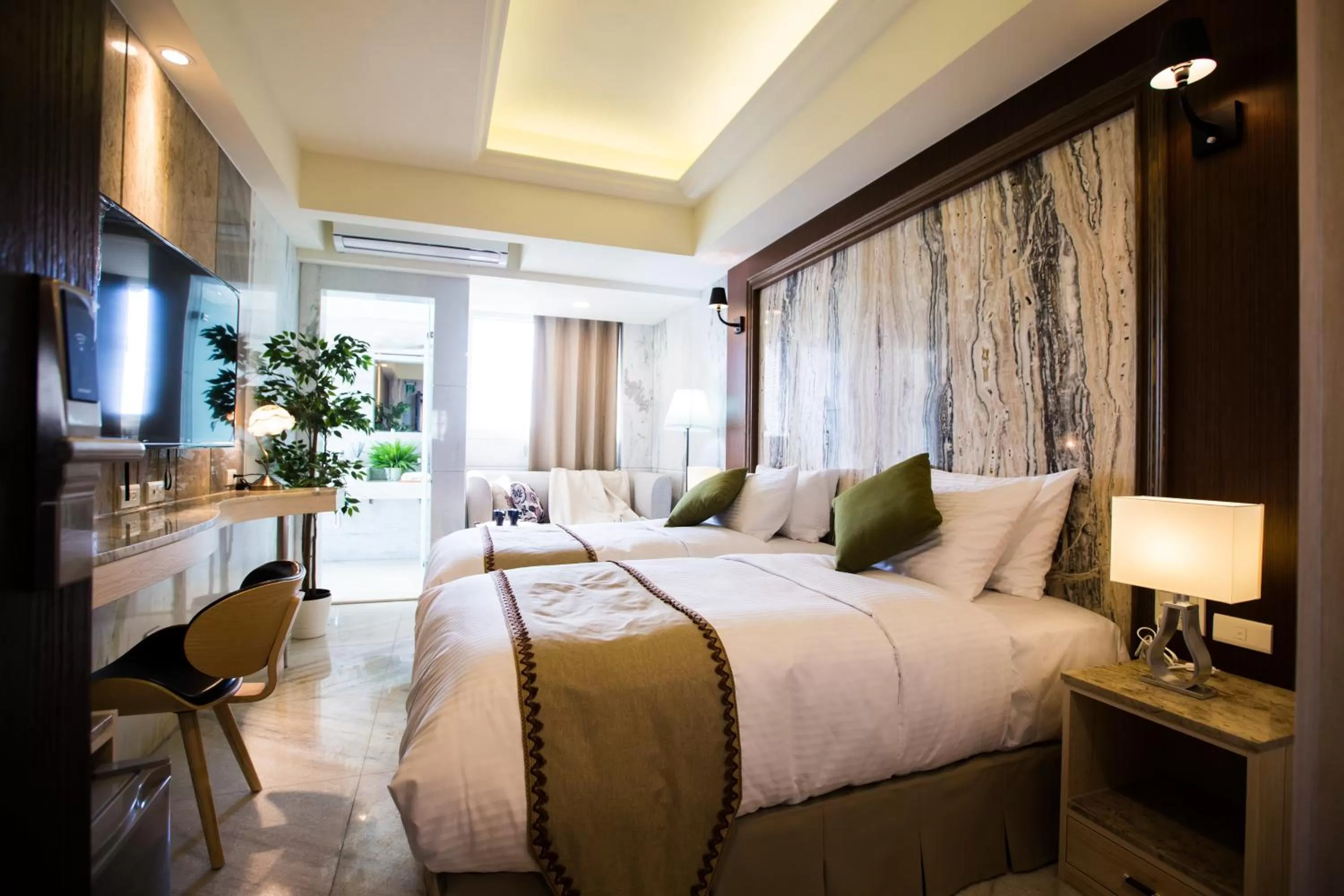 Bed in Hotel Maple Taiwan Boulevard