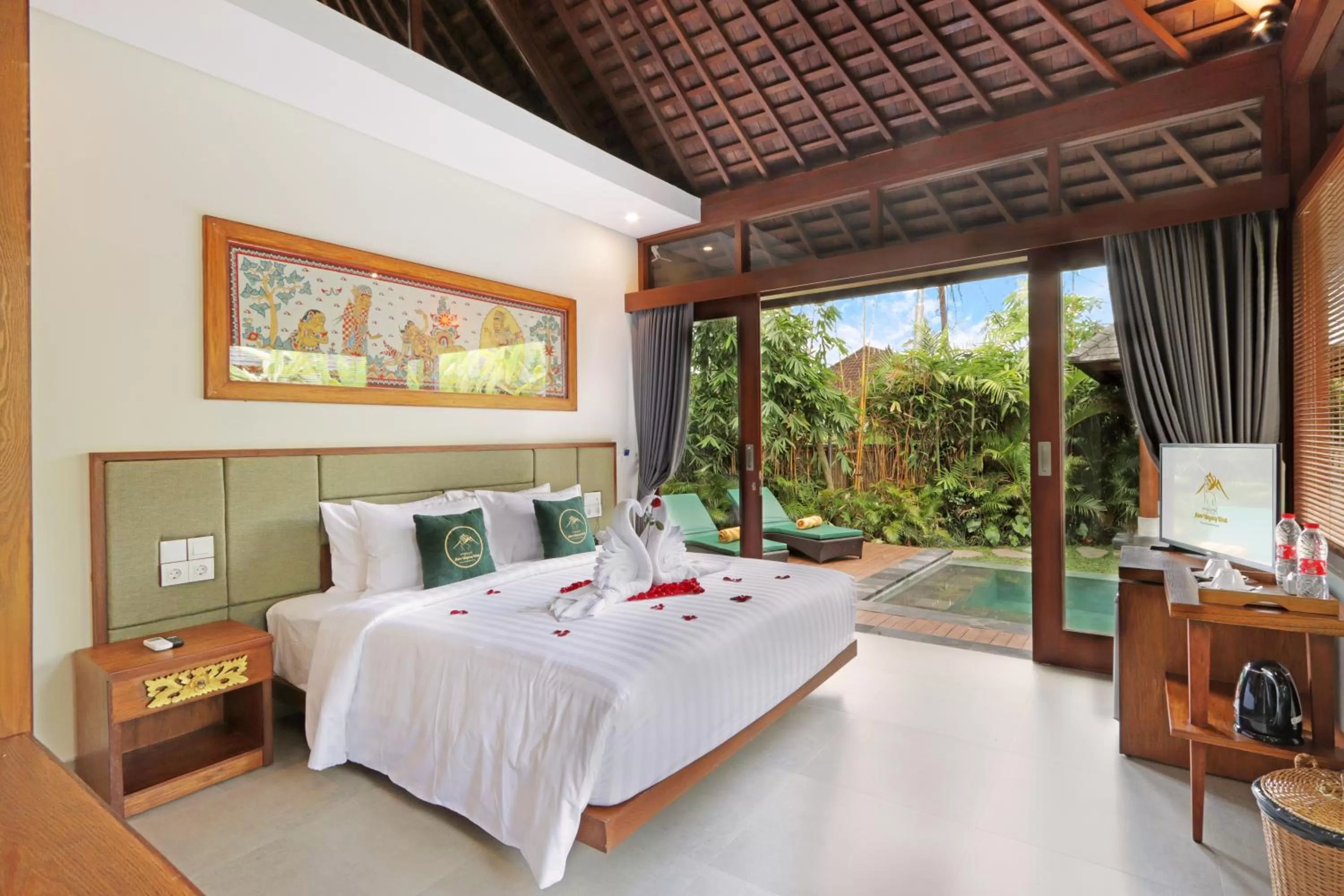 Bedroom, Bed in Alam Wayang Ubud - CHSE Certified