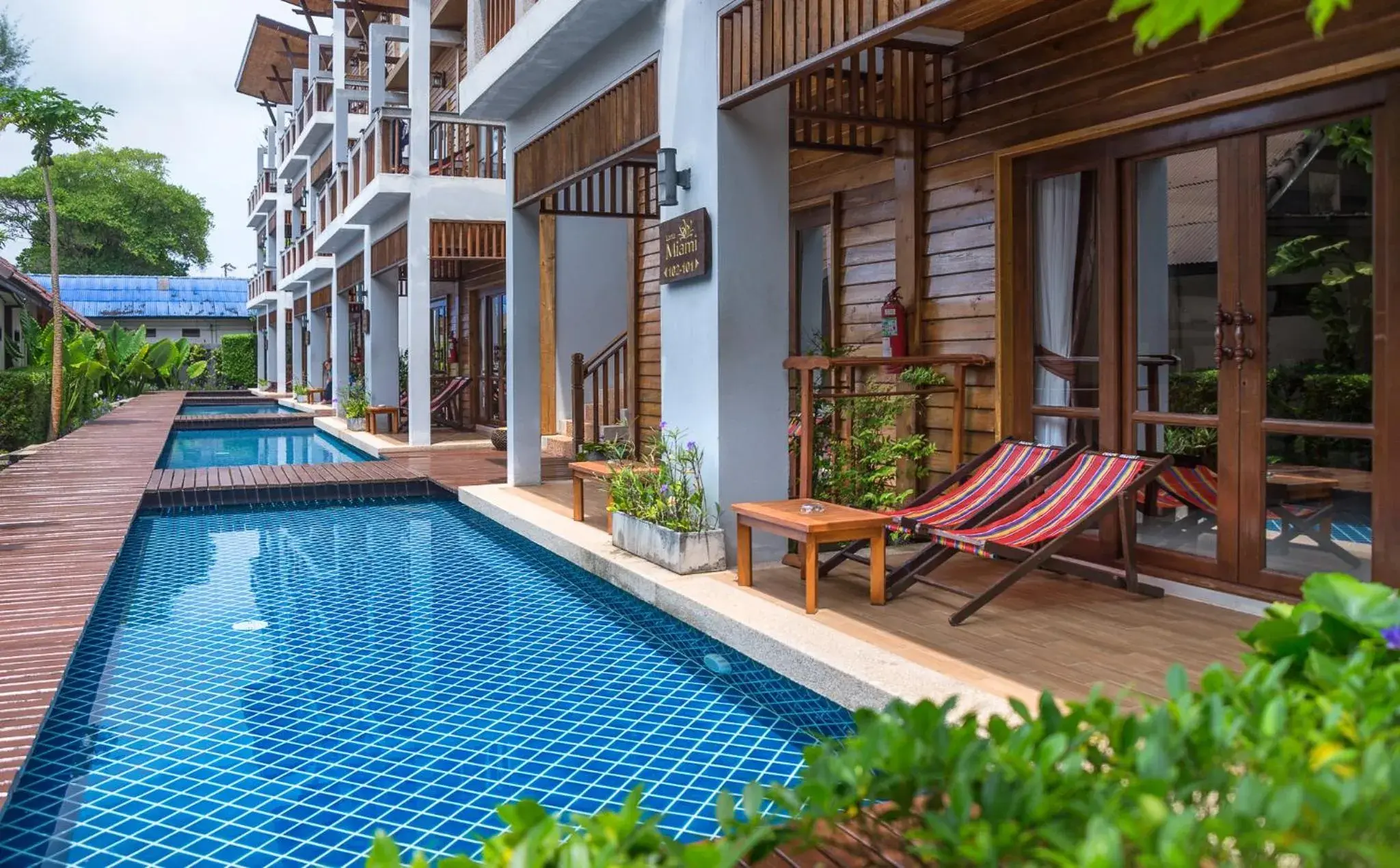 Deluxe Double Room with Garden View in Lanta Miami Resort - SHA Extra Plus Deluxe Double Room with Garden View in Lanta Miami Resort - SHA Extra Plus