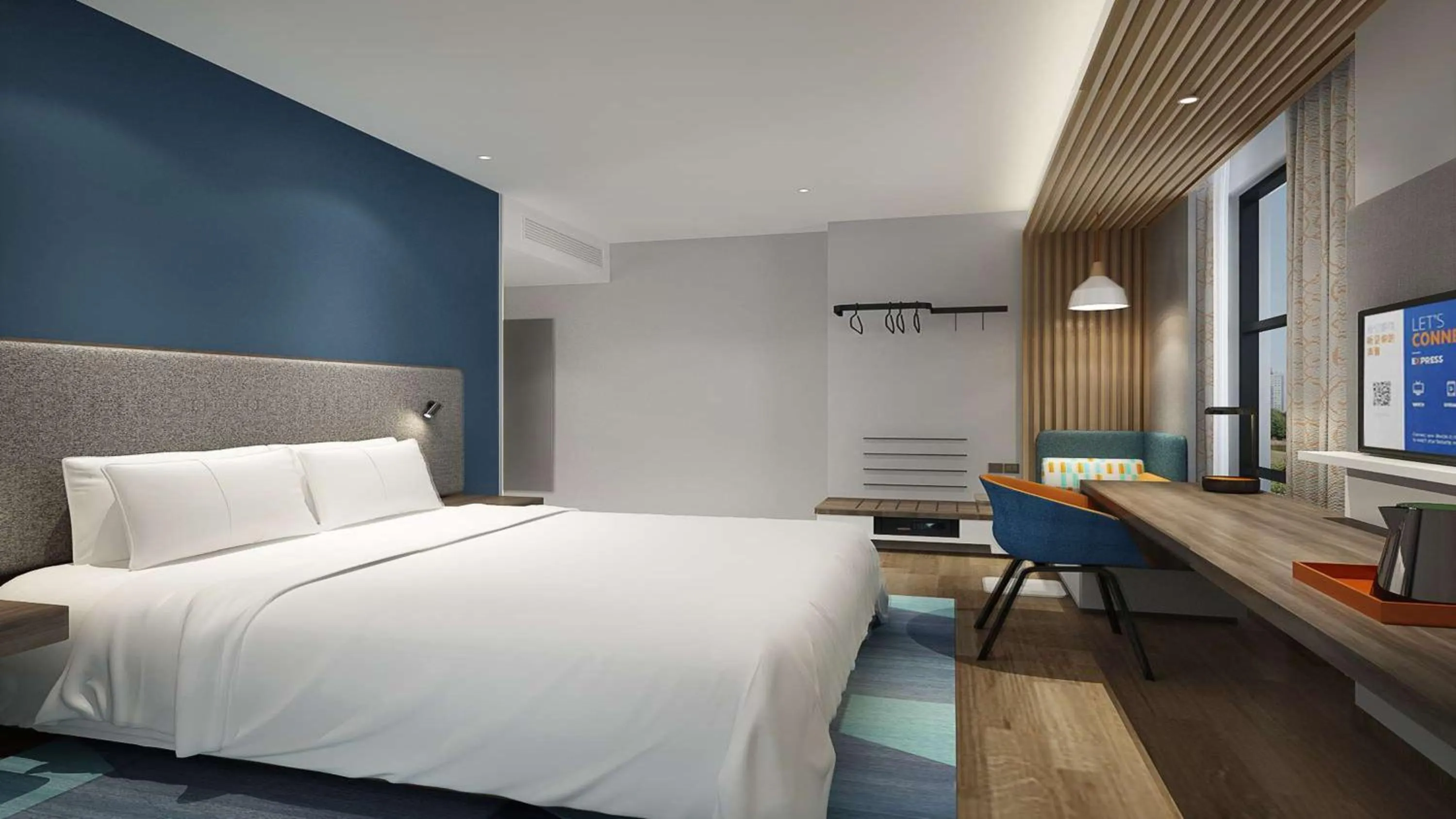 Photo of the whole room, Bed in Holiday Inn Express Shanghai Hongqiao North by IHG