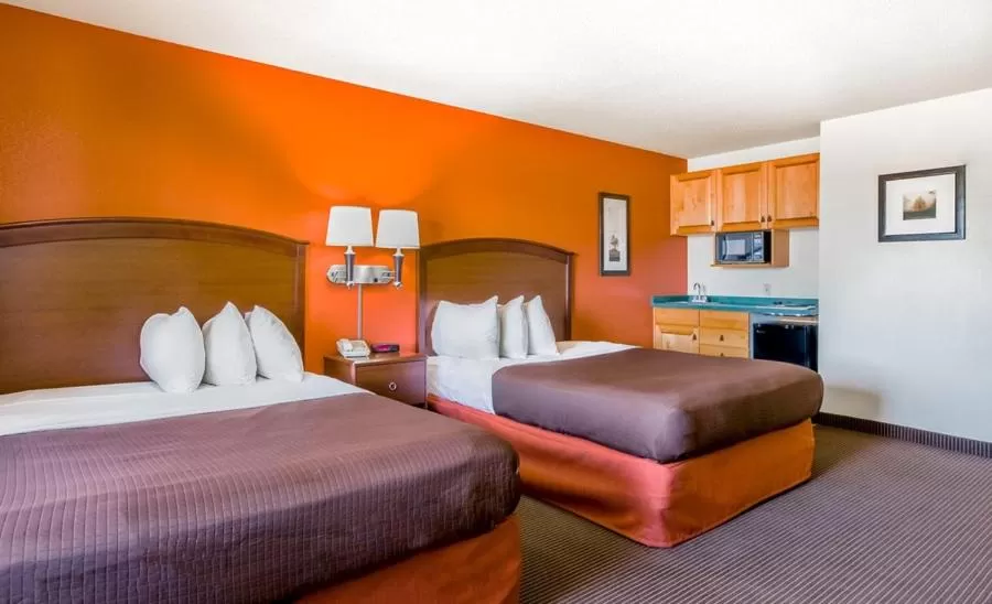 Bed in AmericInn by Wyndham Chamberlain Conference Center