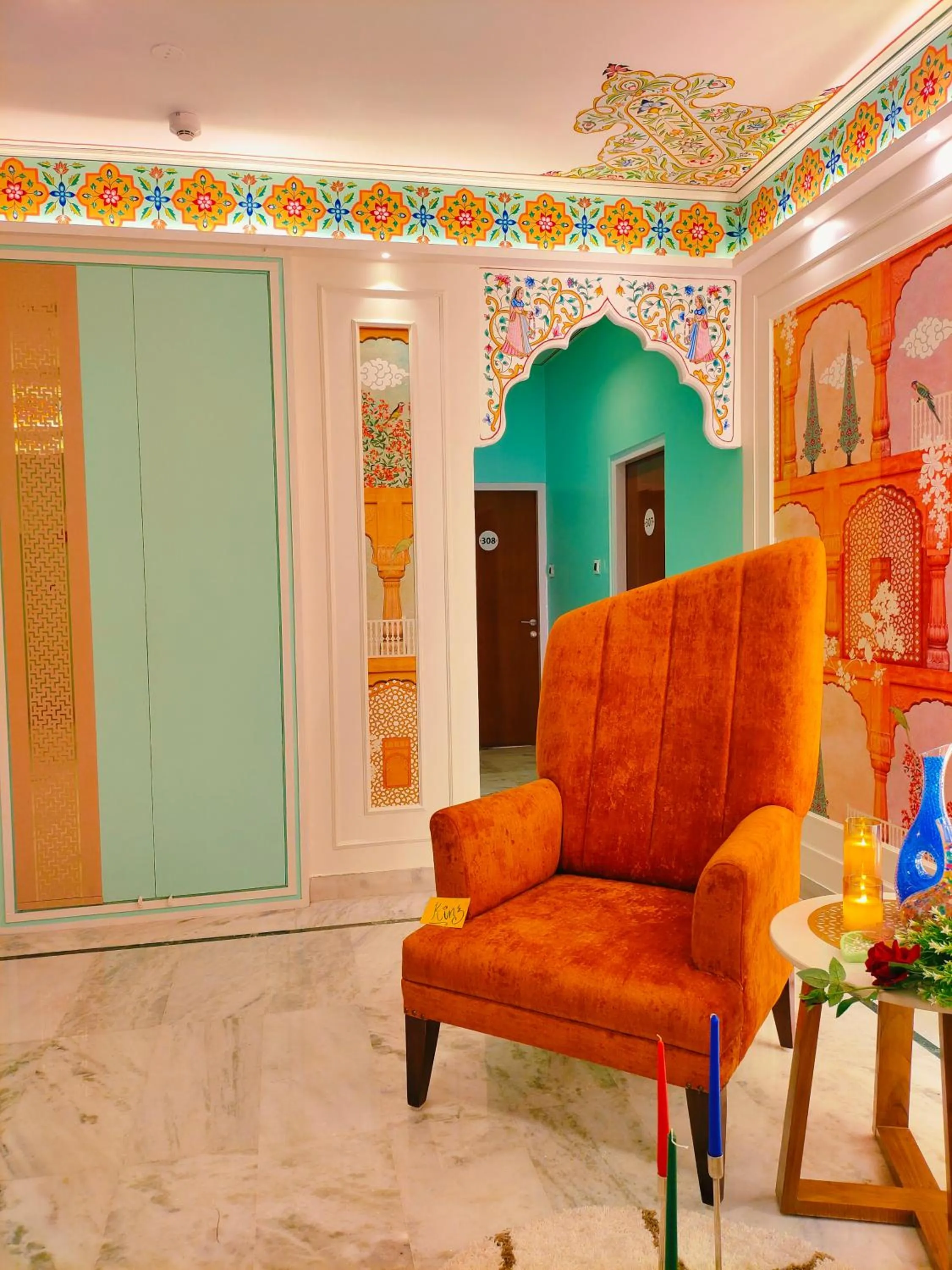 Seating area in Sarang Palace - A Luxury Boutique Hotel