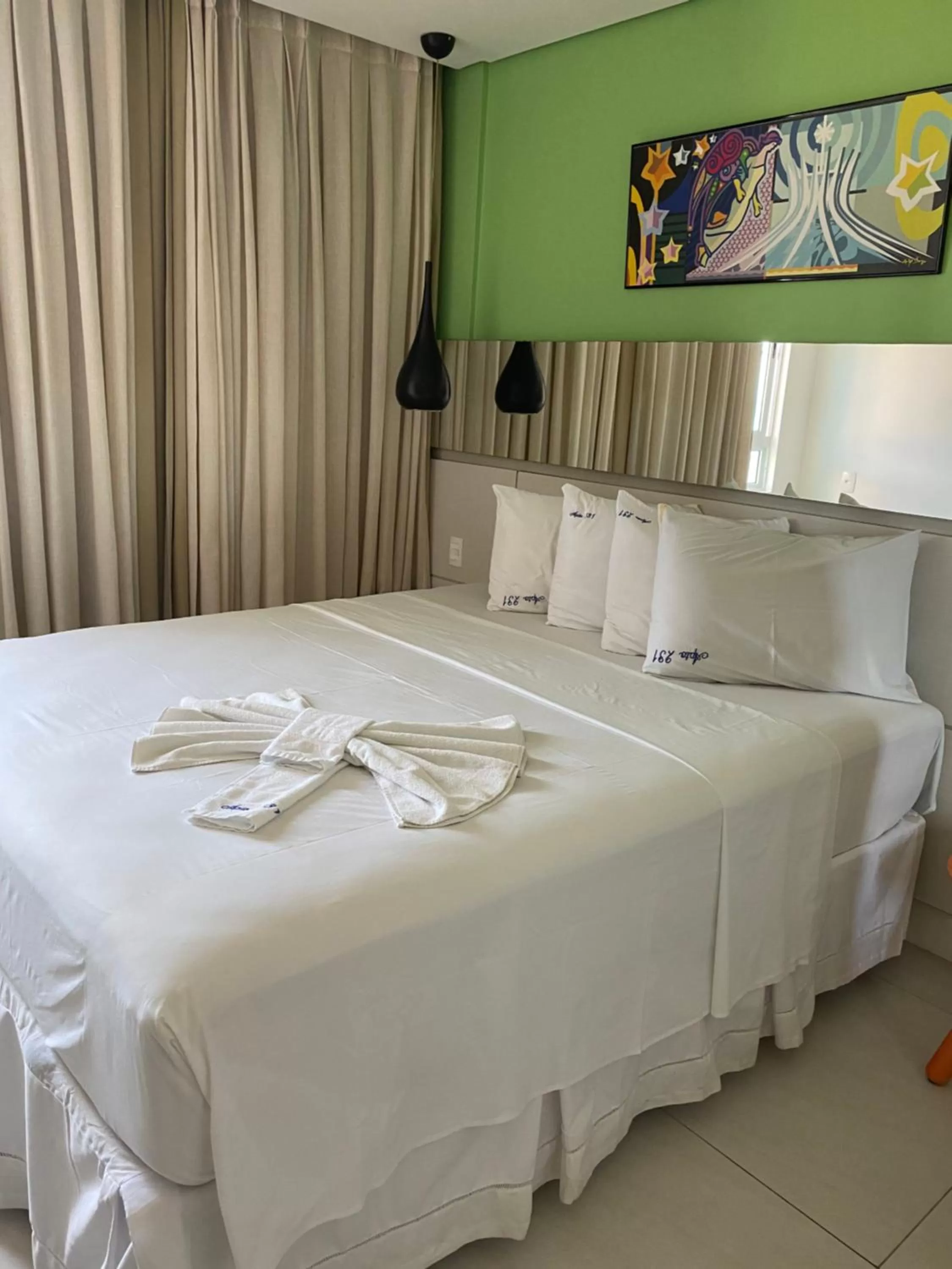 Photo of the whole room, Bed in Bicalho Flat Beira Mar Praia PontaNegra -Natal