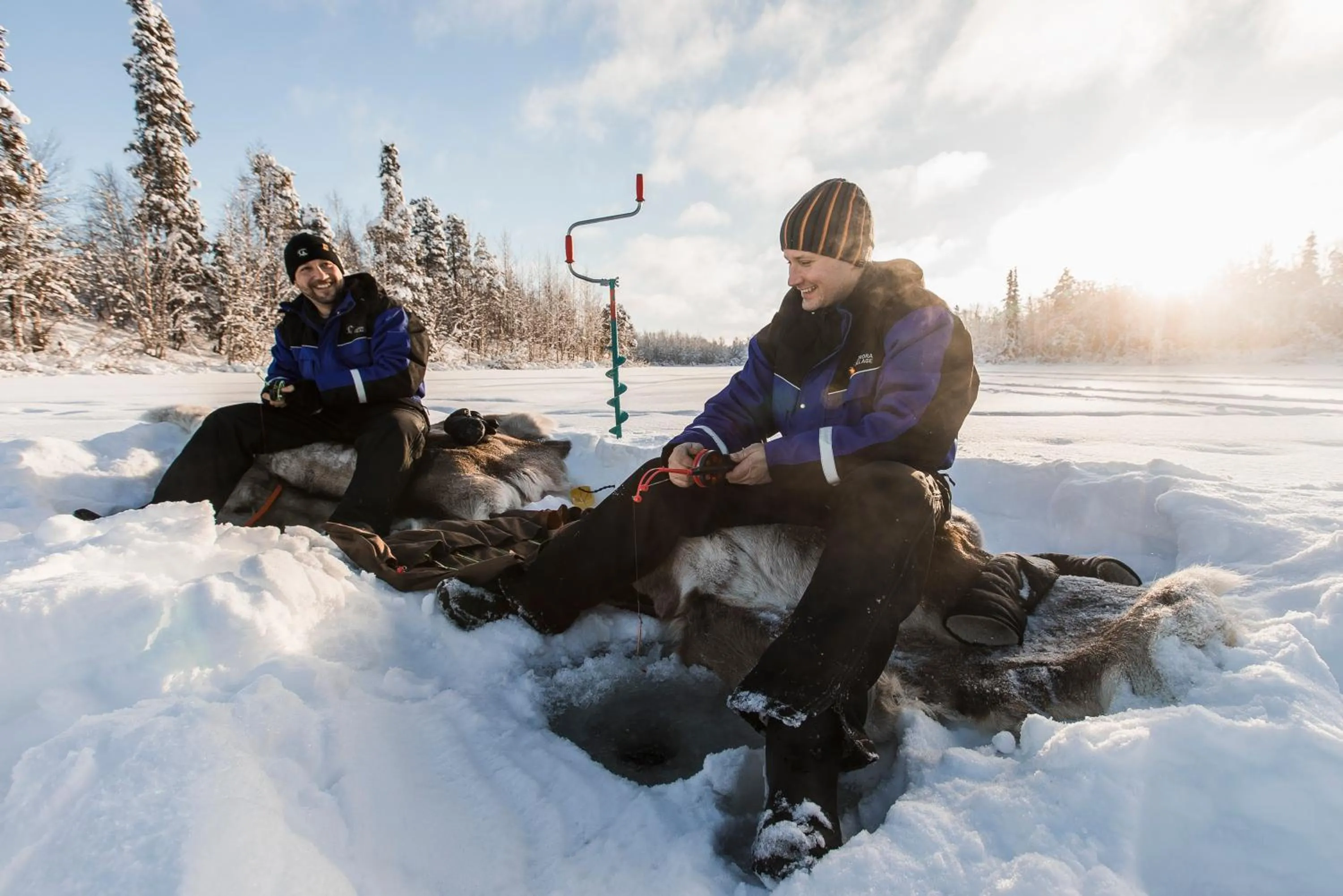 Fishing in Aurora Village Ivalo