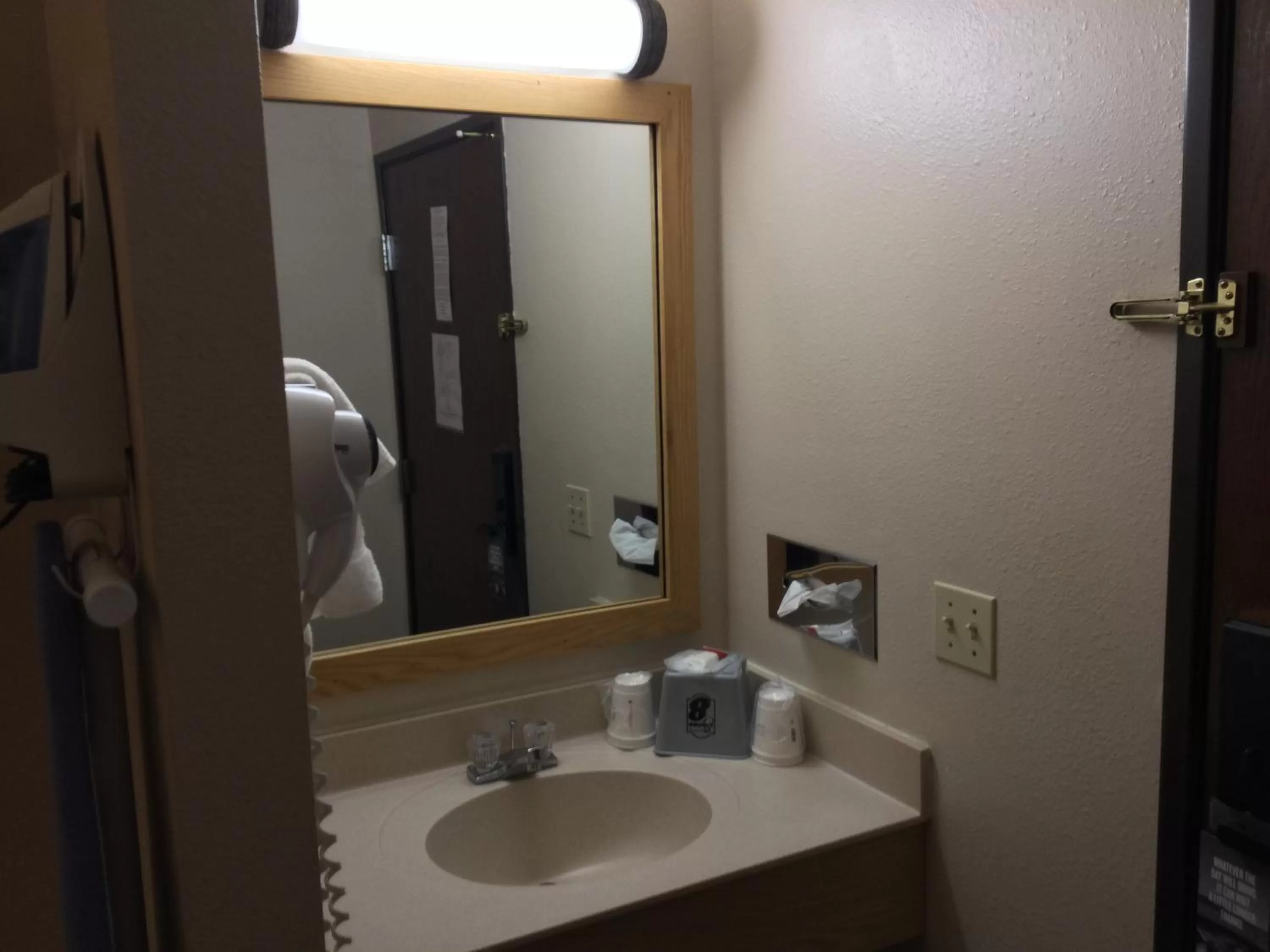 Bathroom in Super 8 by Wyndham Monroe WI