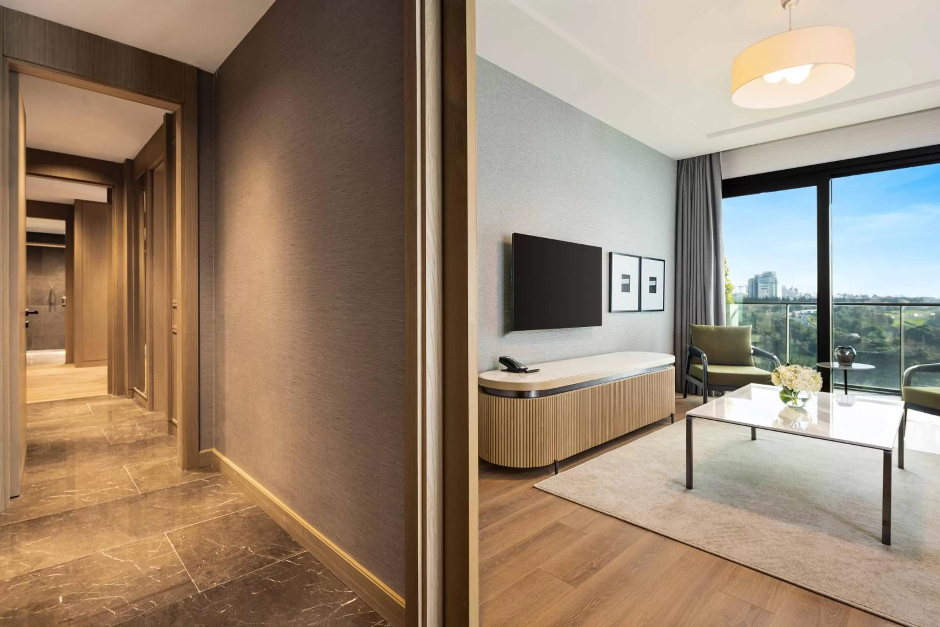 Living room, Bed in Movenpick Living Istanbul Camlivadi