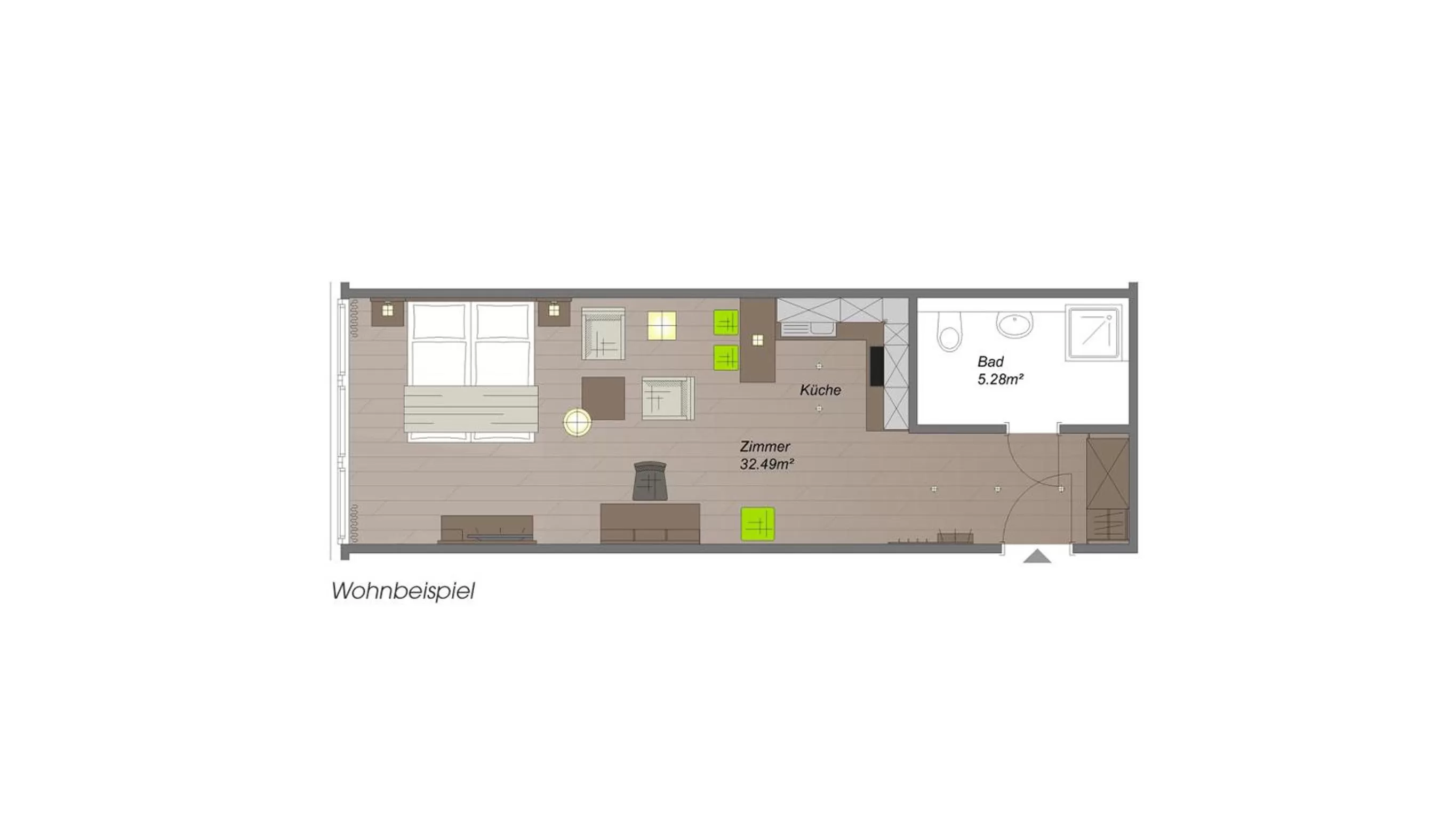 Floor plan in Appartello Smarttime living Hamburg