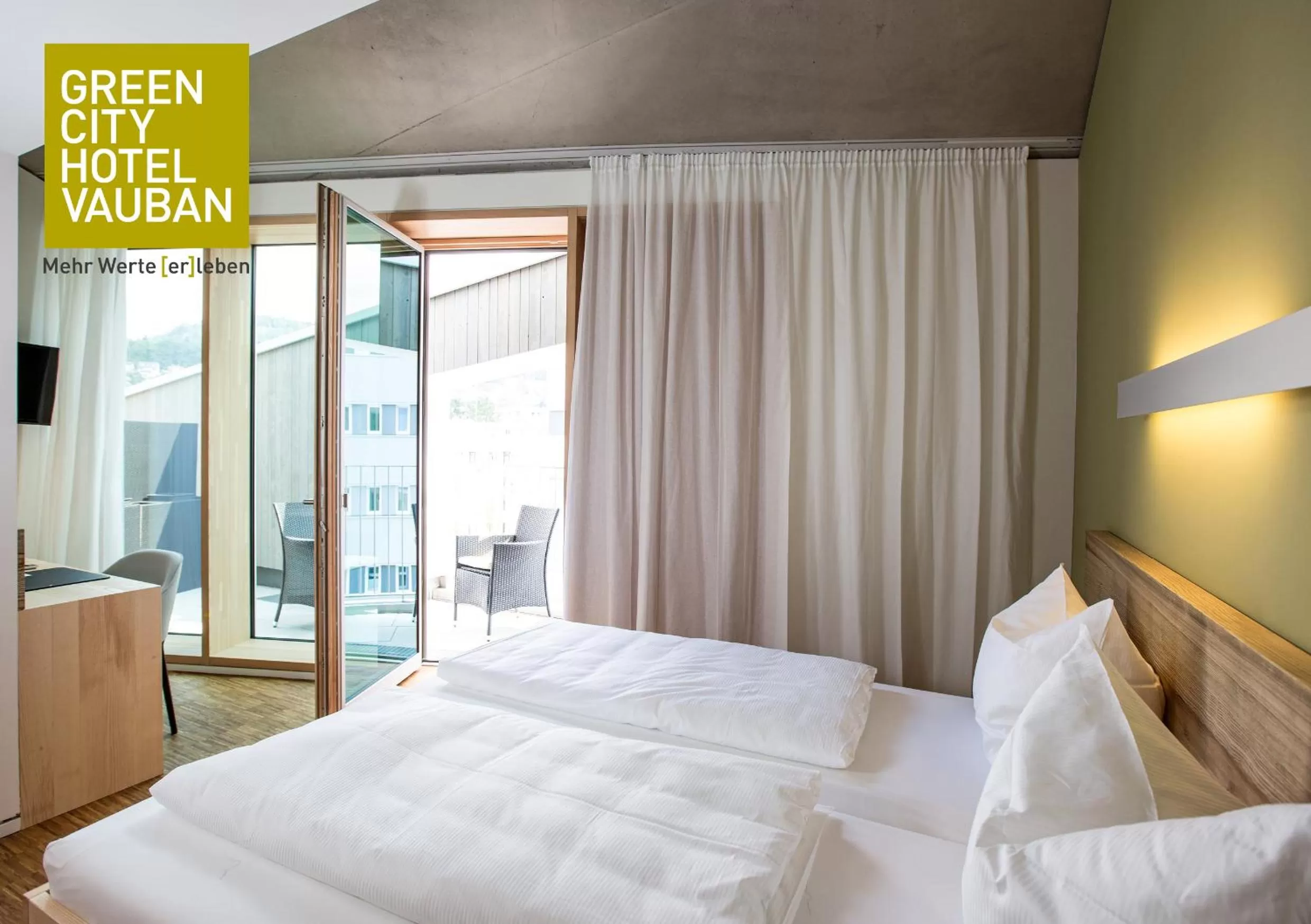 Photo of the whole room, Bed in Green City Hotel Vauban