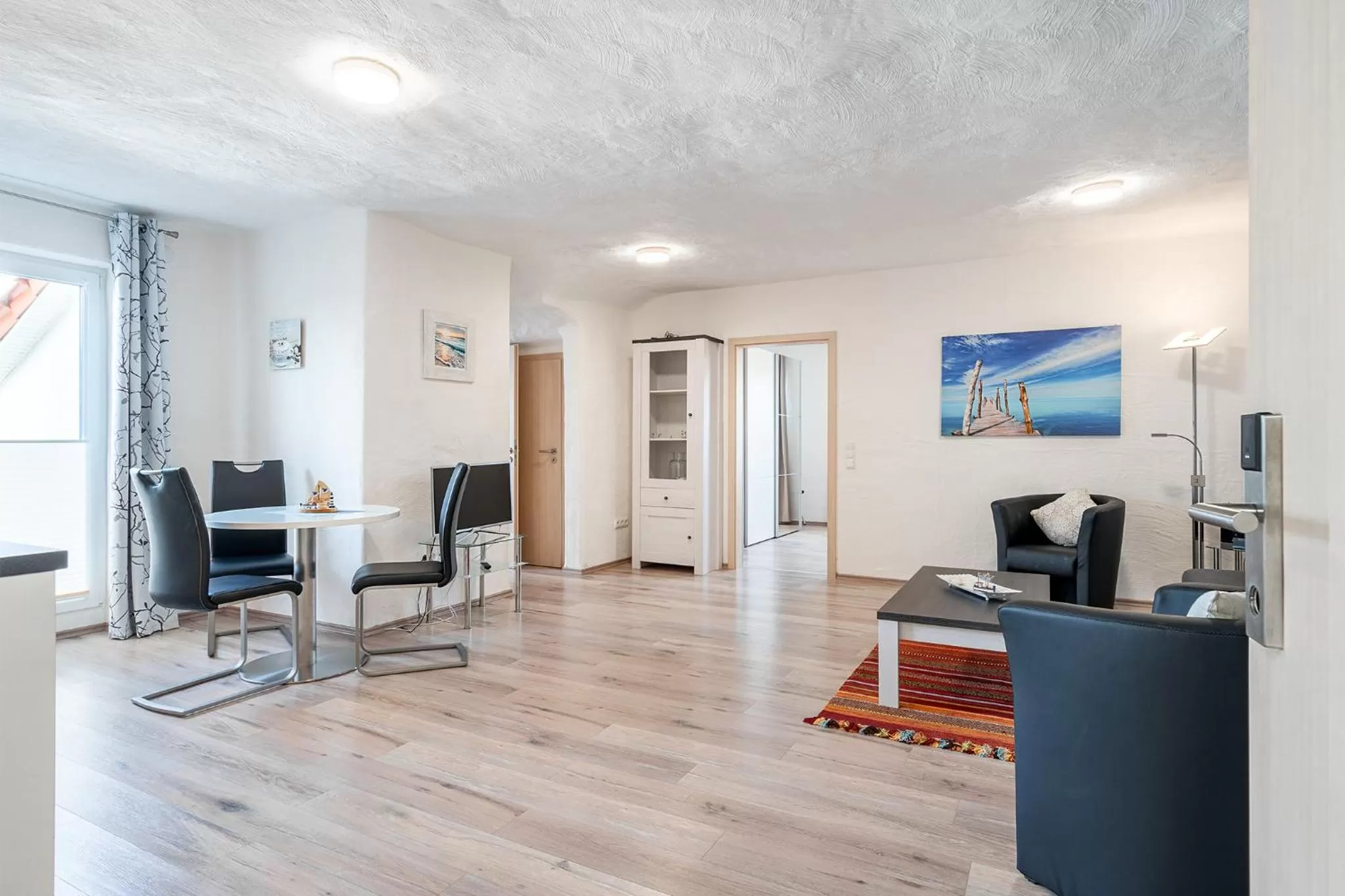 Living room in Villa Moorstern am Badesee Tannenhausen