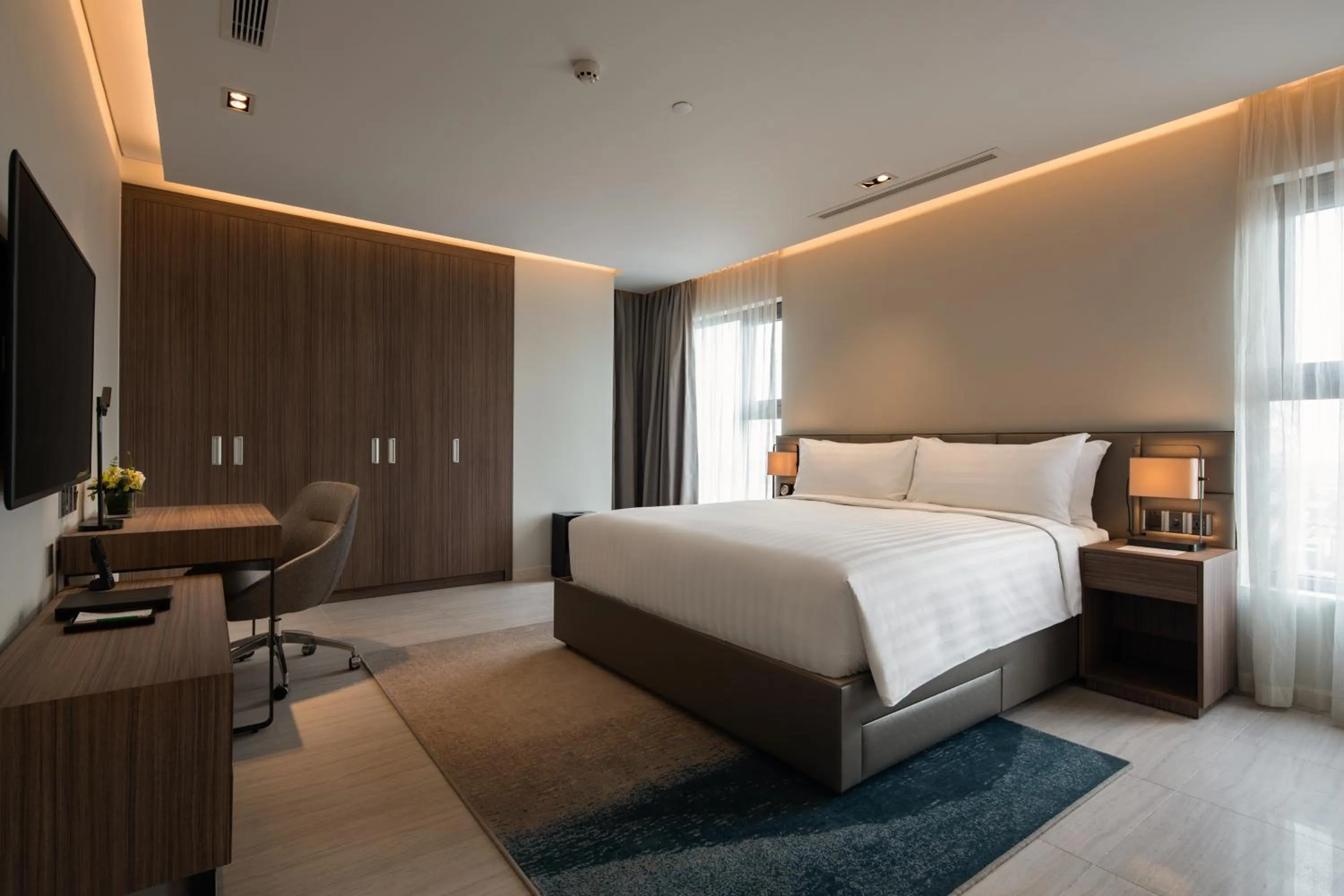 Bedroom, Bed in Oakwood Residence Hanoi