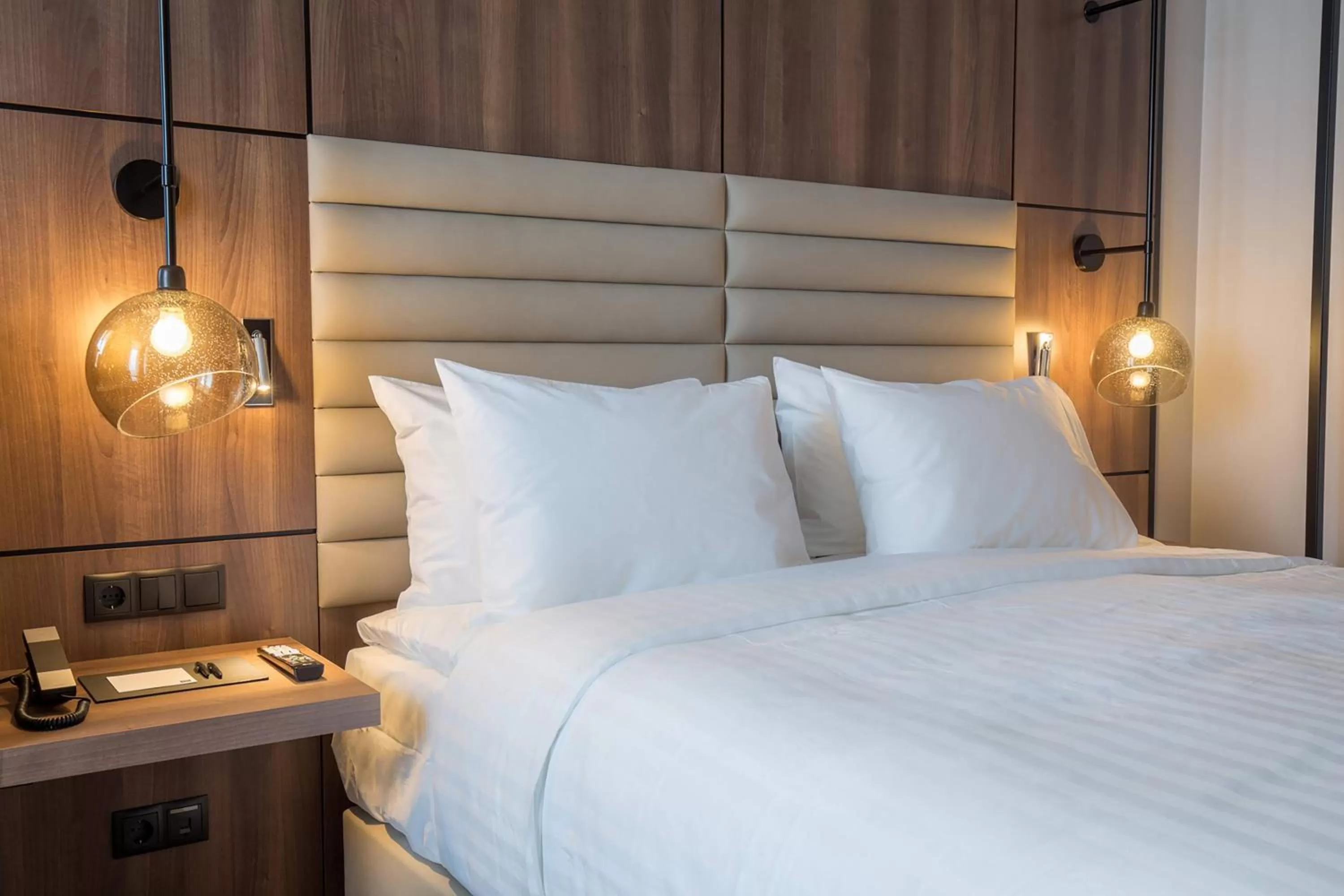 Photo of the whole room, Bed in AC Hotel by Marriott Stockholm Ulriksdal