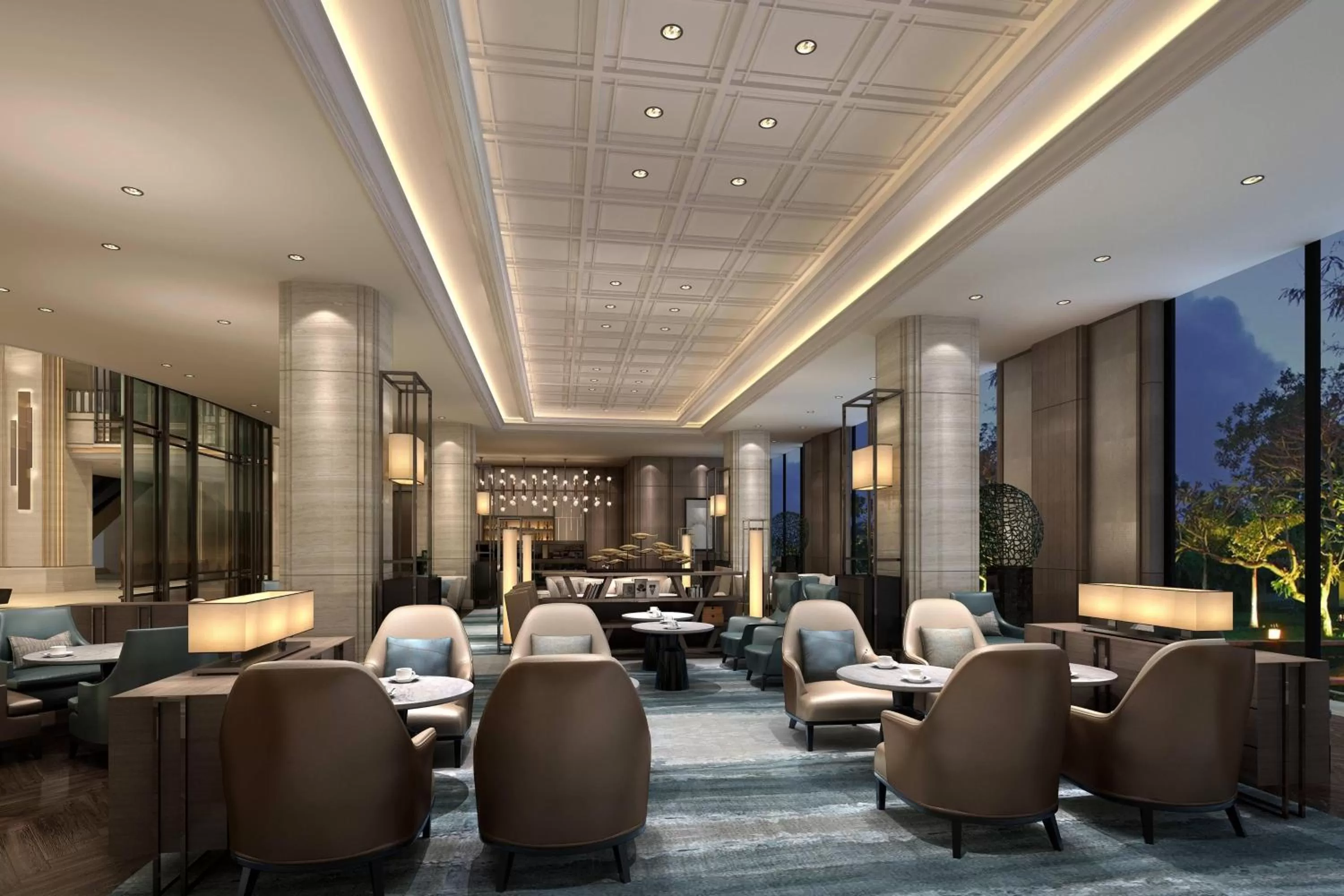 Lobby or reception in Zhejiang Taizhou Marriott Hotel
