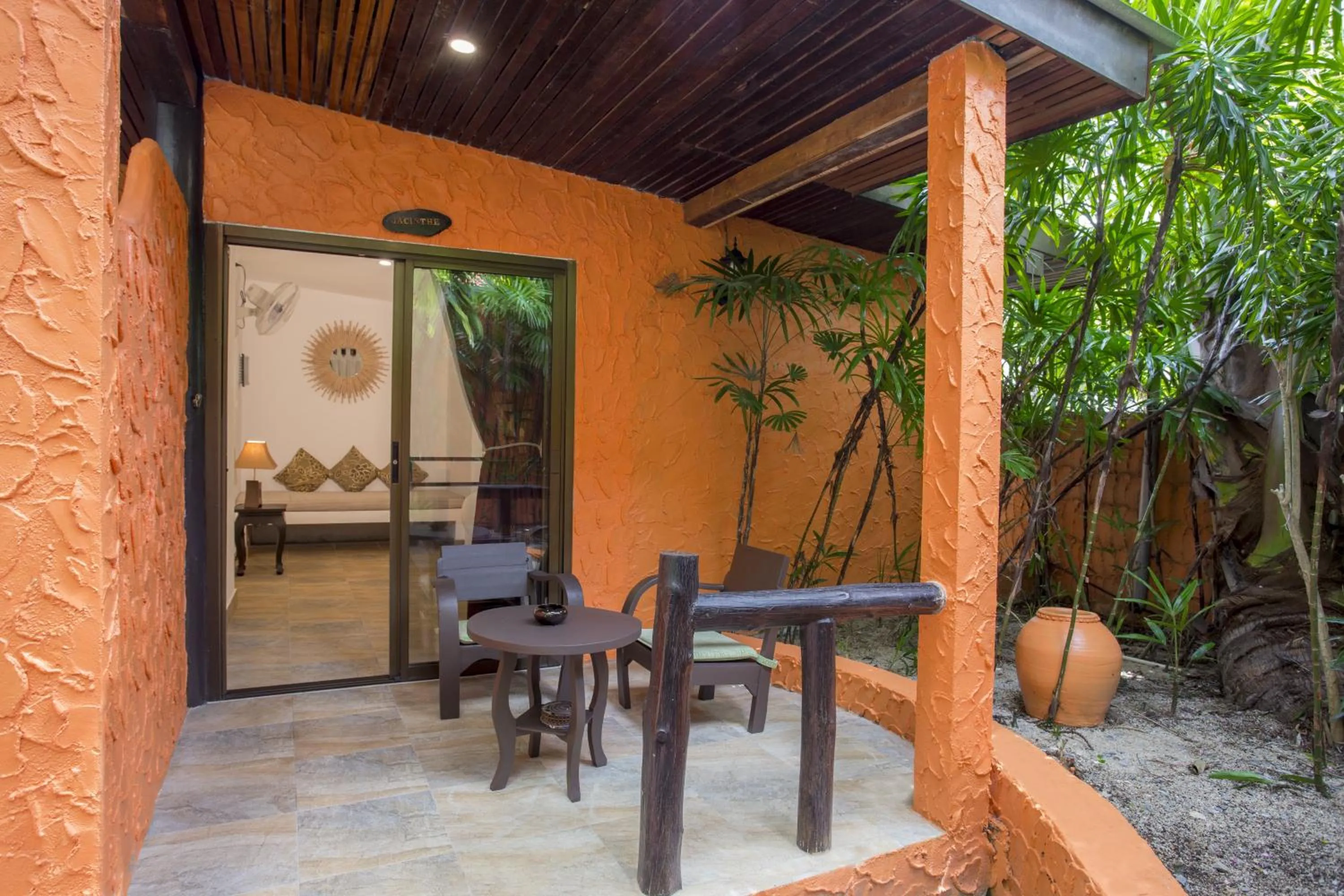 Patio in Eden Bungalows Fisherman's village