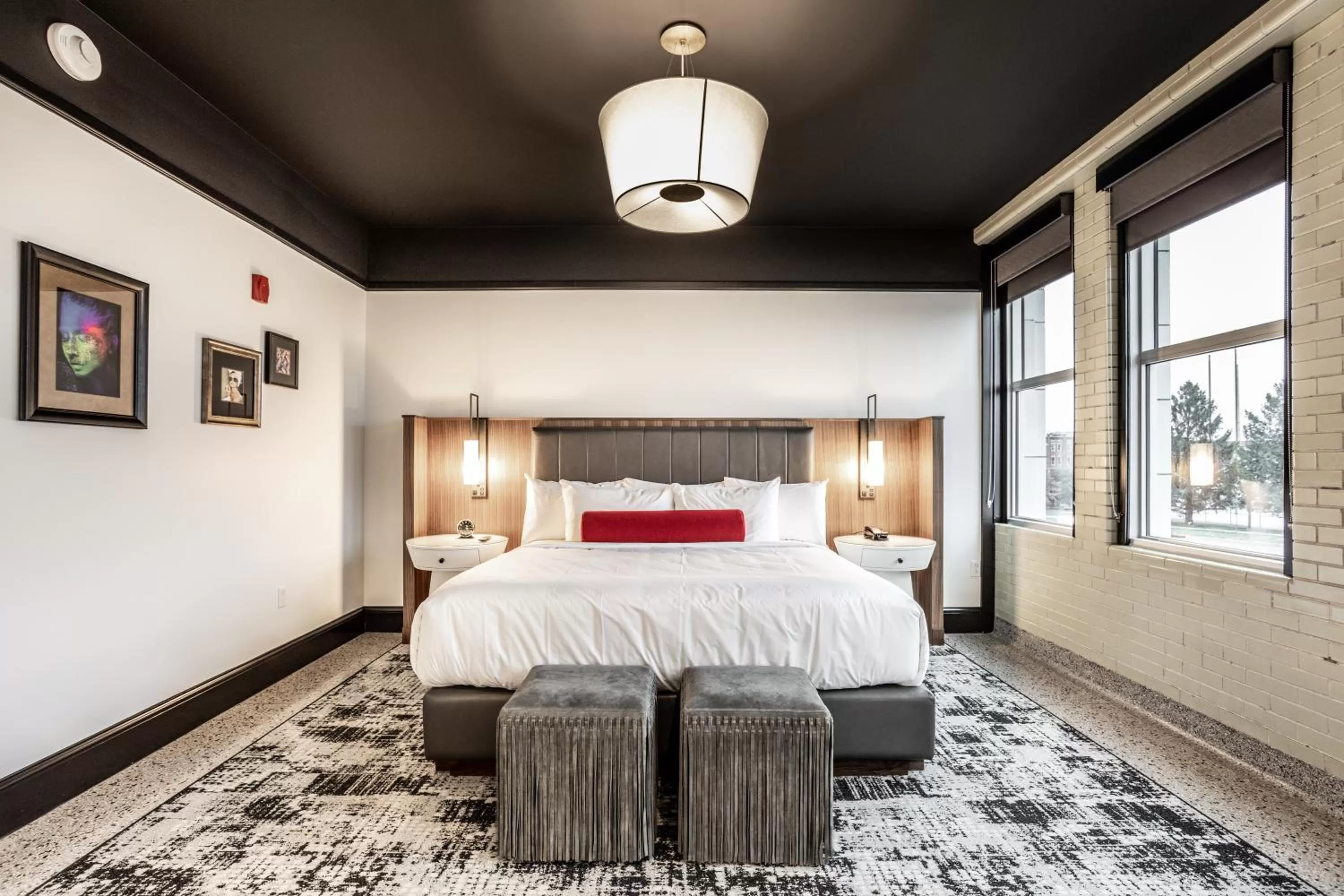 Bed in Bottleworks Hotel