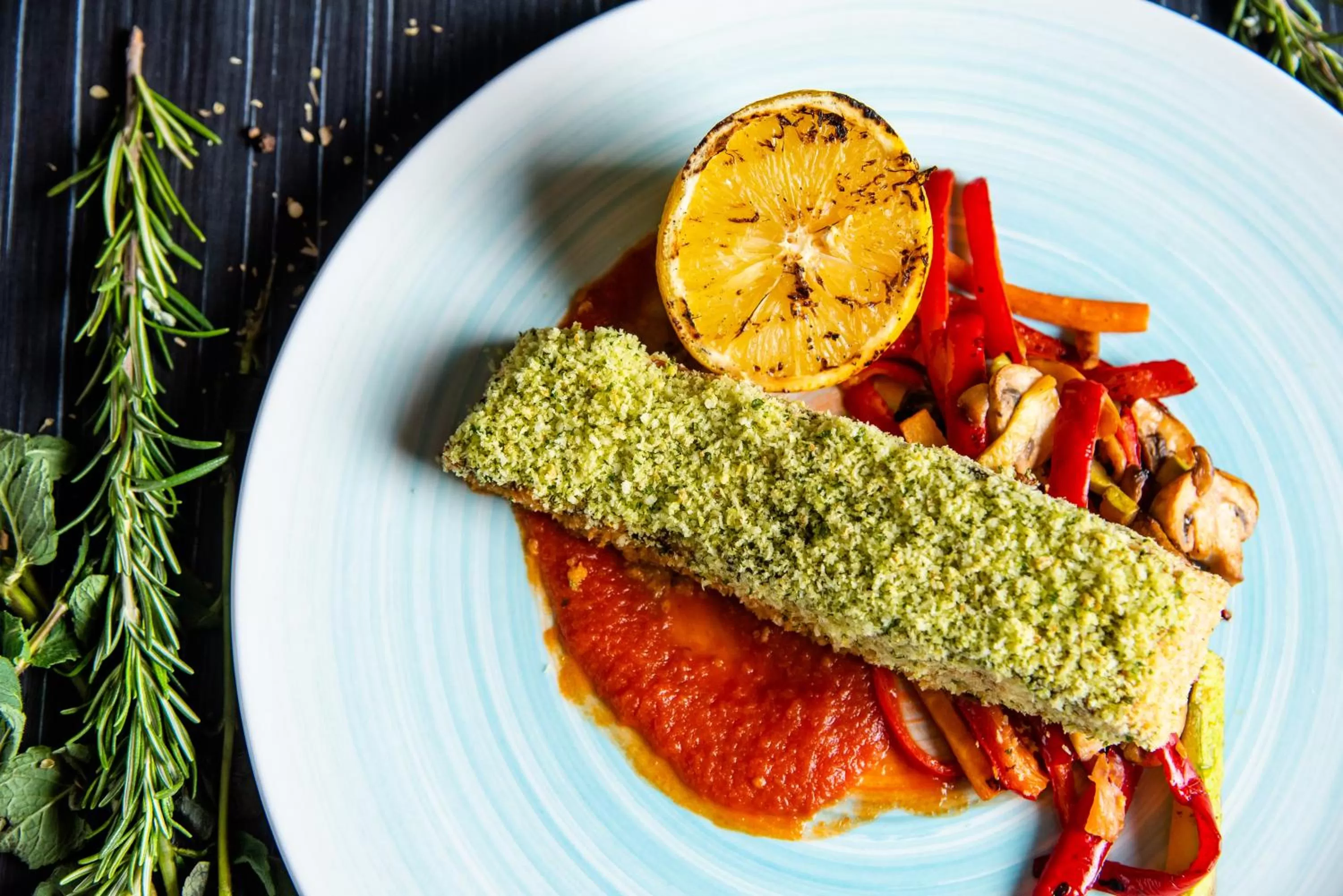 Food close-up in Putnik Inn Belgrade