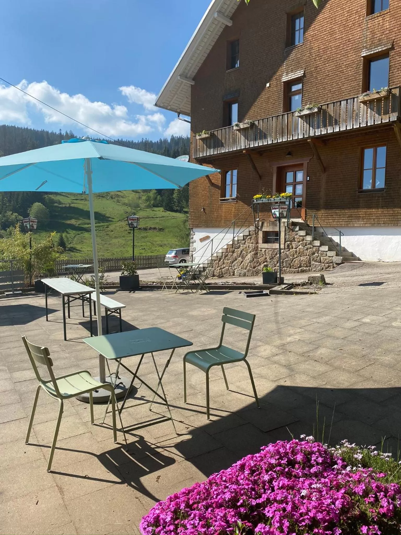 Balcony/Terrace in Sporthostel Rössle