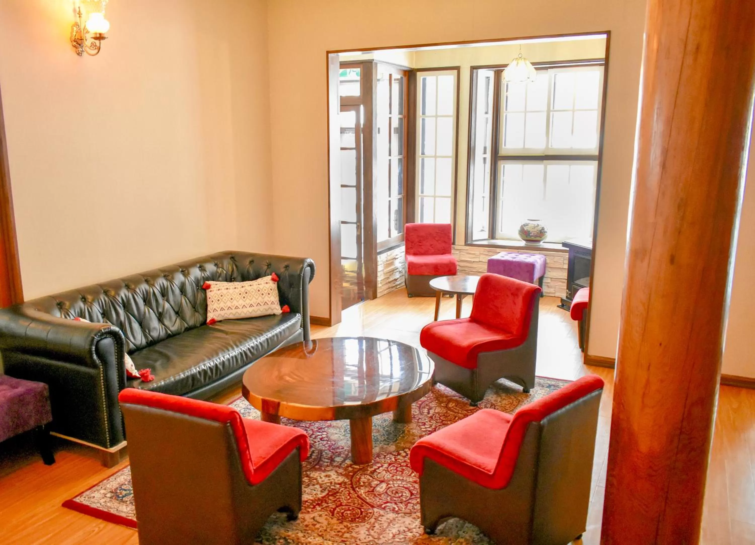 Seating area in Panketo Lodge & Yoga Studio