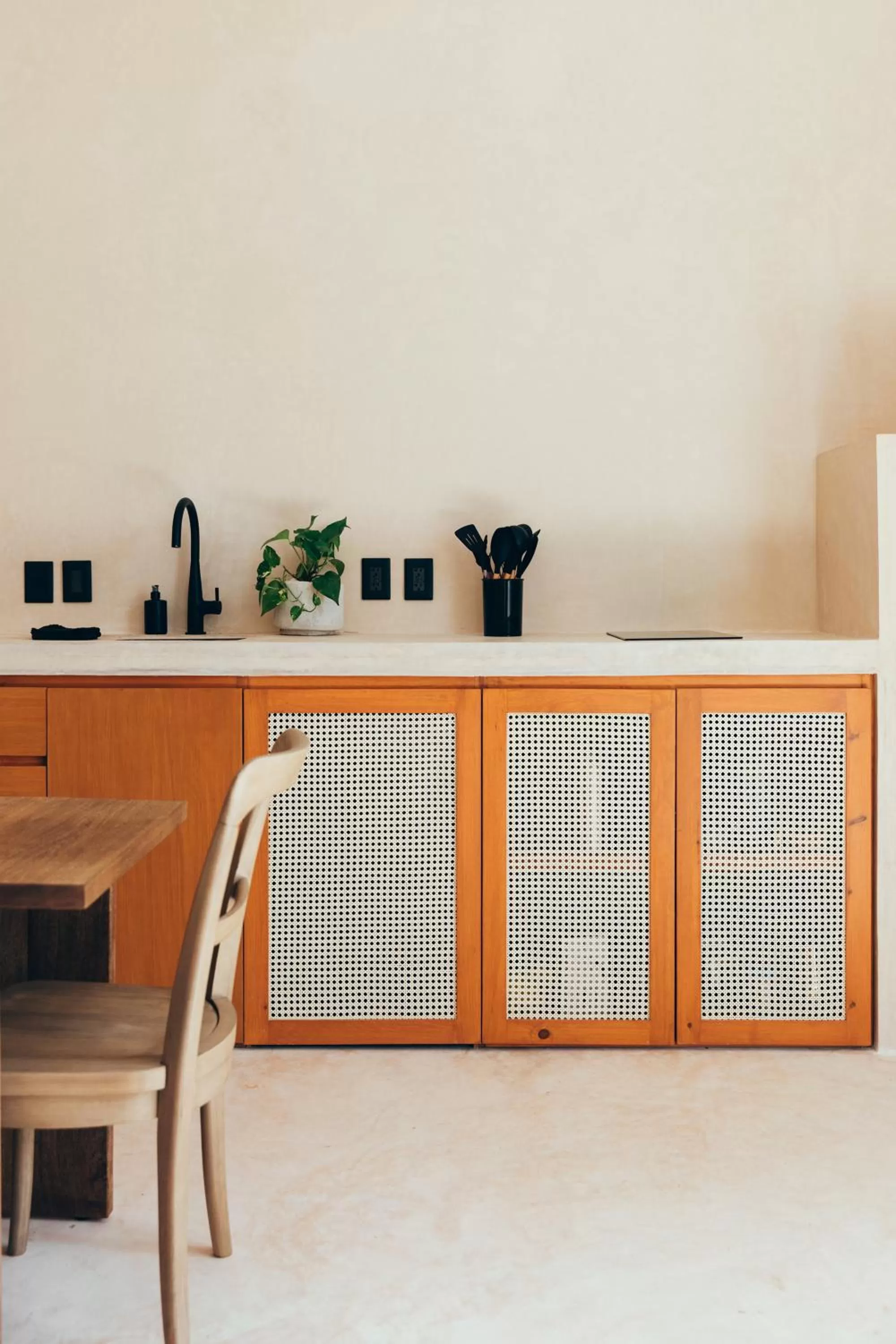 Kitchen or kitchenette in Cucu Hotel El Cuyo