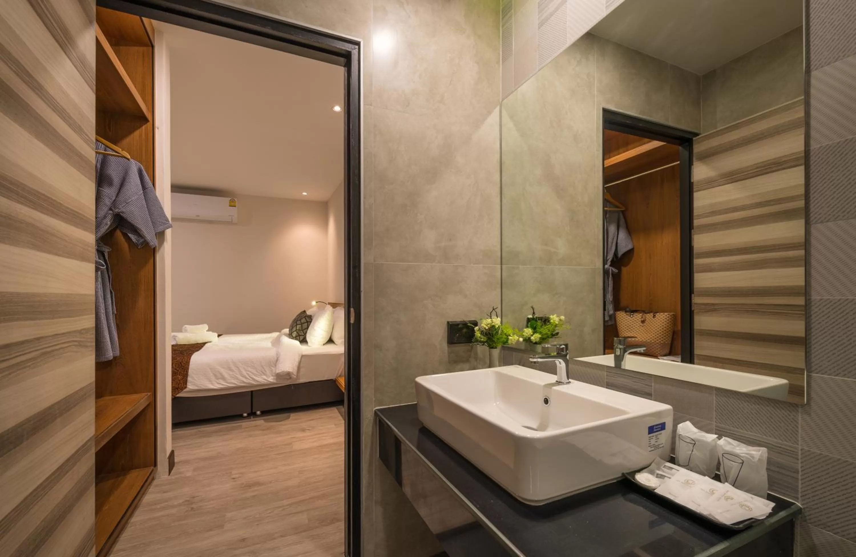 Bathroom, Bed in Cher​mantra​ Aonang​ Resort & Pool​ Suite
