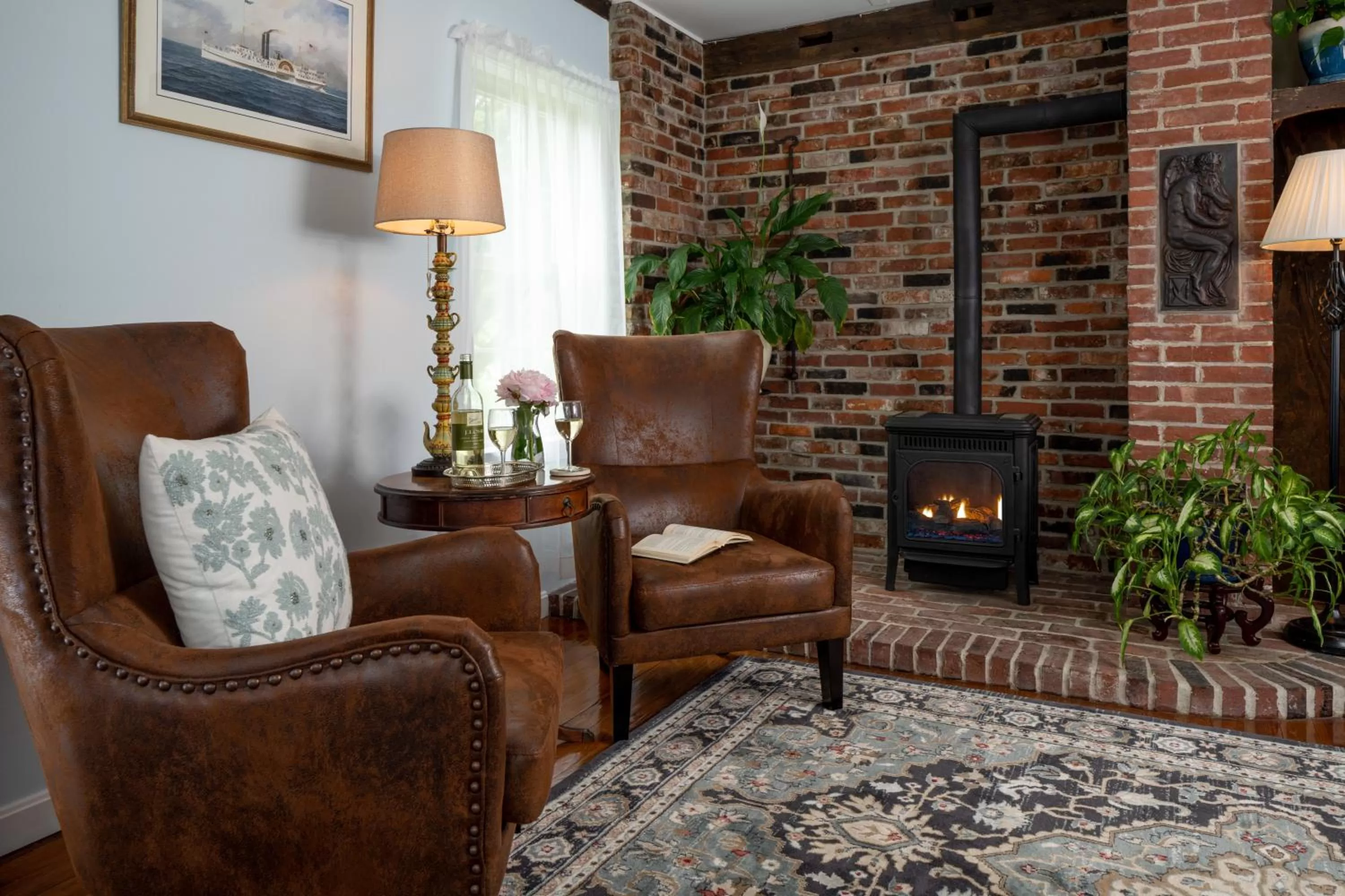 Seating area in 1802 House Bed & Breakfast