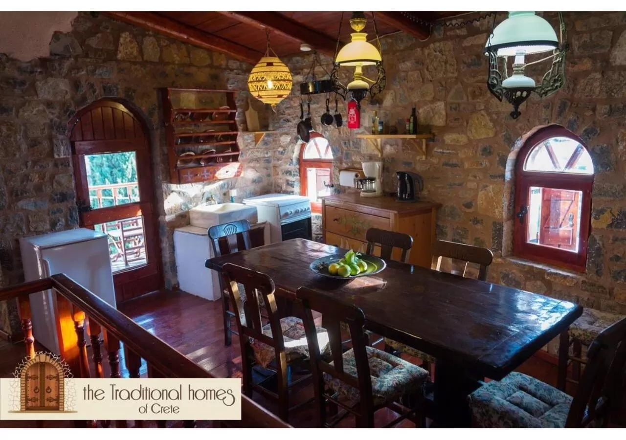 Dining area in The Traditional Homes of Crete